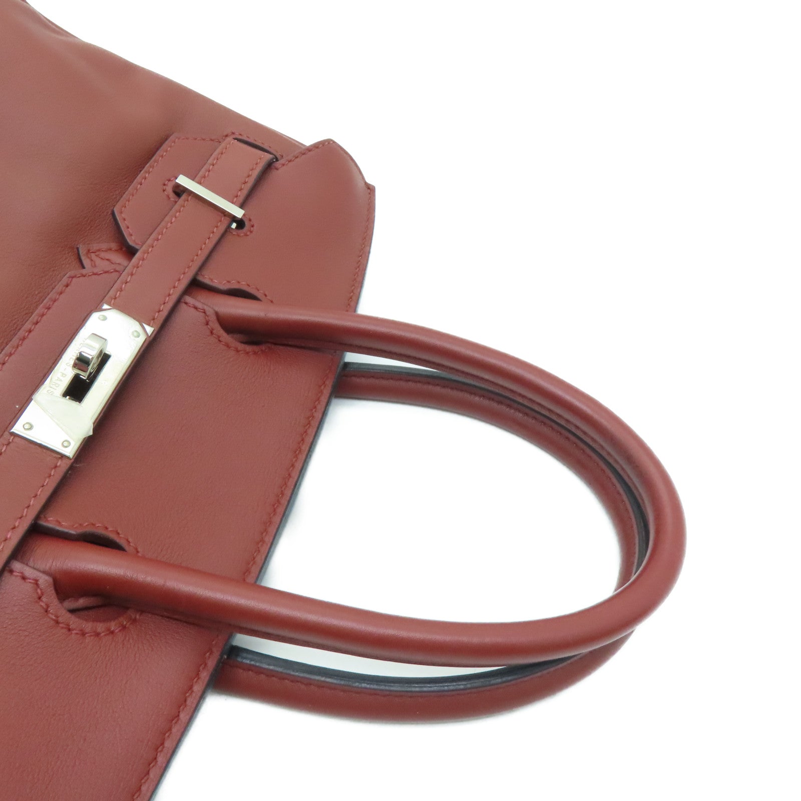 HERMES [Sharp Discount] Swift Leather Birkin 30 Silver Buckle Hand Bag Rough H/Brown