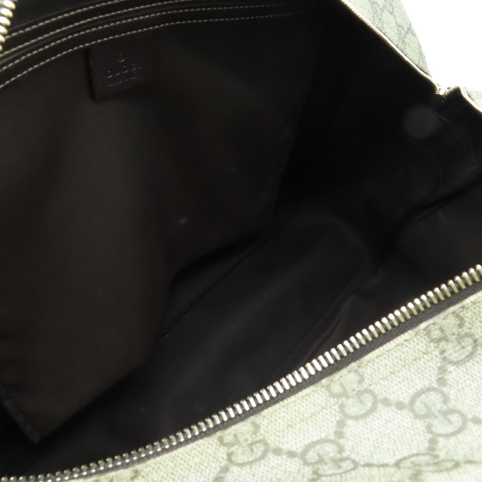 GUCCI coated canvas Shoulder Bag gold buckle shoulder bag brown