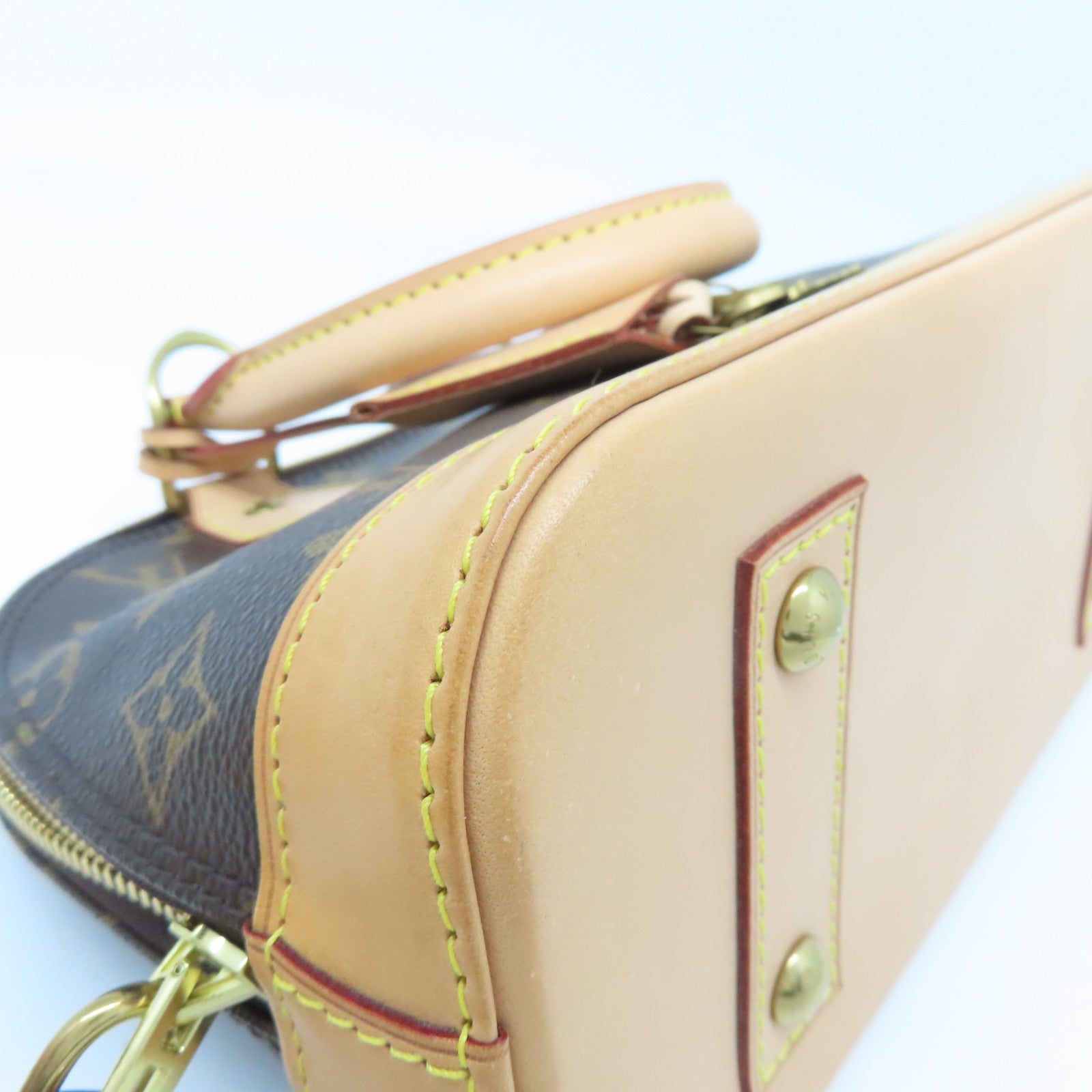 LOUIS VUITTON Monogram Alma BB金扣手挽肩背兩用袋啡色
