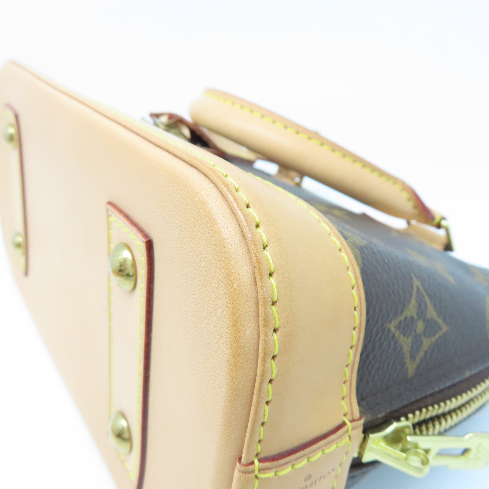LOUIS VUITTON Monogram Alma BB金扣手挽肩背兩用袋啡色