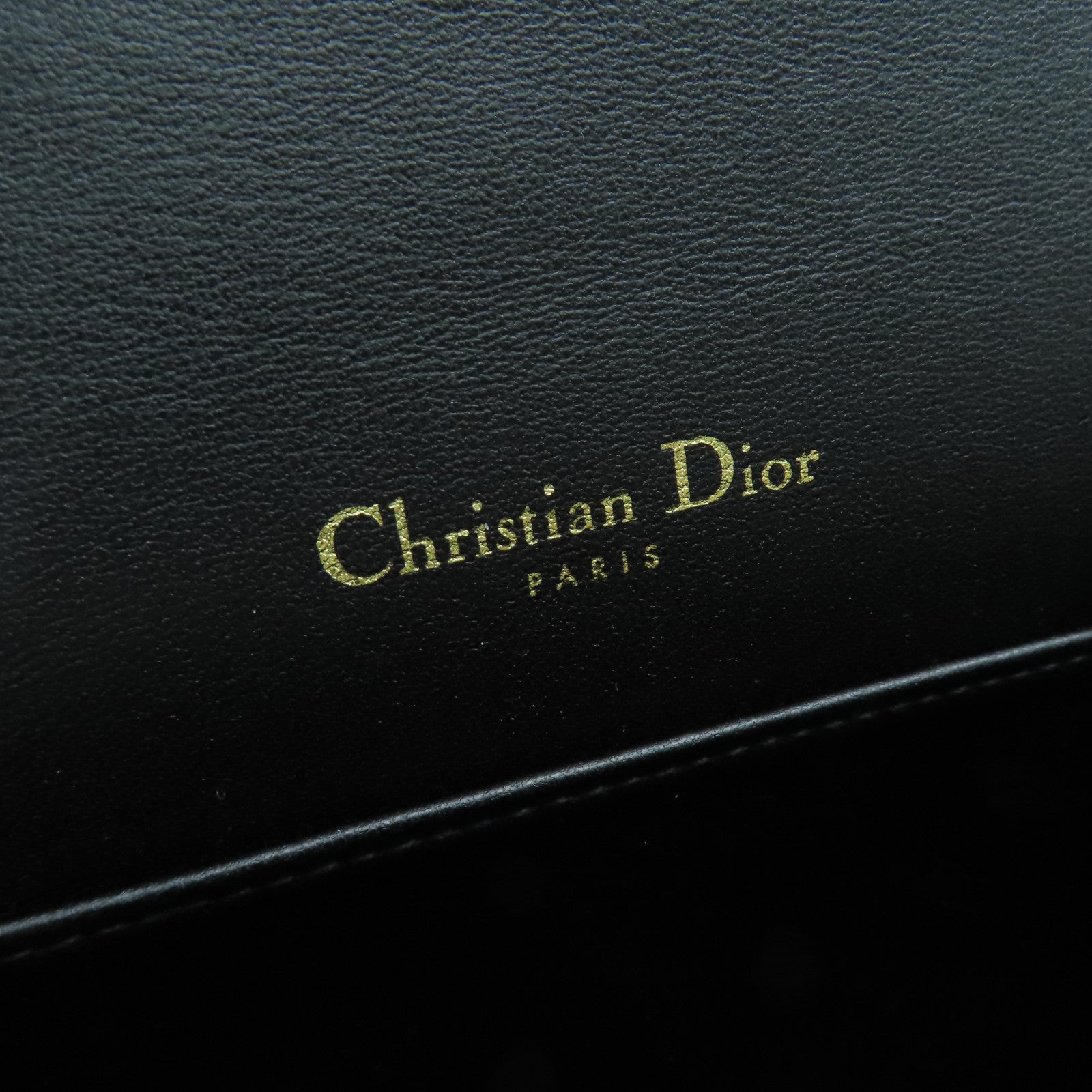 Dior 牛皮皮革Chain Shoulder銀扣鏈帶肩背袋黑色