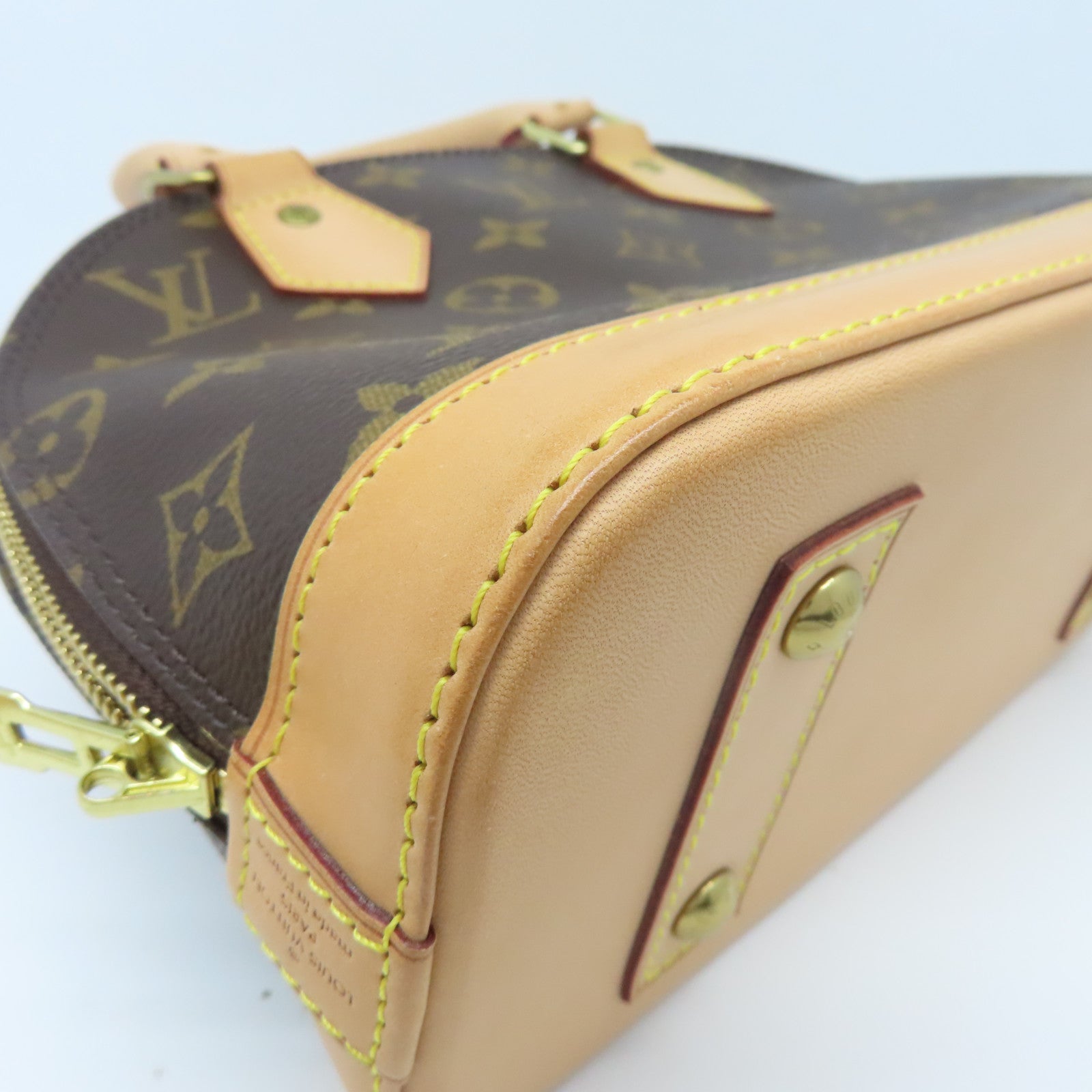 LOUIS VUITTON Monogram Alma BB金扣手挽肩背兩用袋啡色
