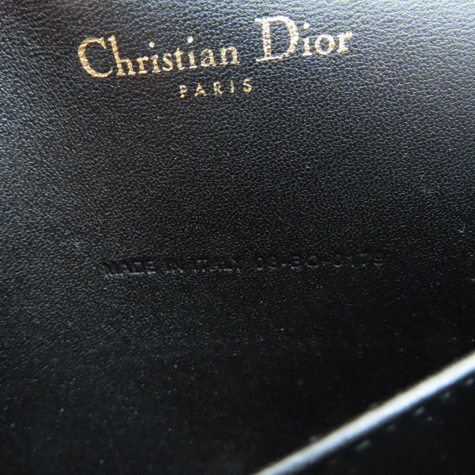 Dior 牛皮皮革Chain Shoulder銀扣鏈帶肩背袋黑色