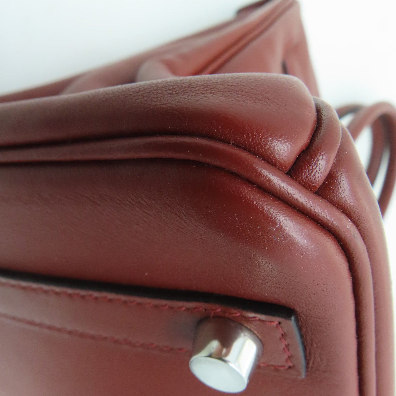 HERMES [Sharp Discount] Swift Leather Birkin 30 Silver Buckle Hand Bag Rough H/Brown