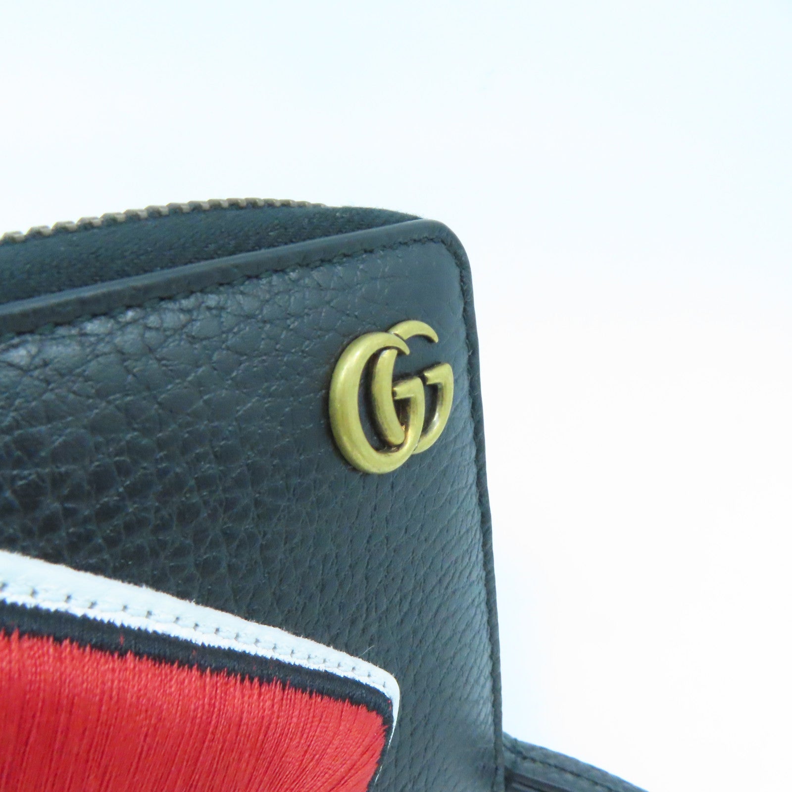GUCCI 牛皮皮革Long Wallet金扣长钱包黑色