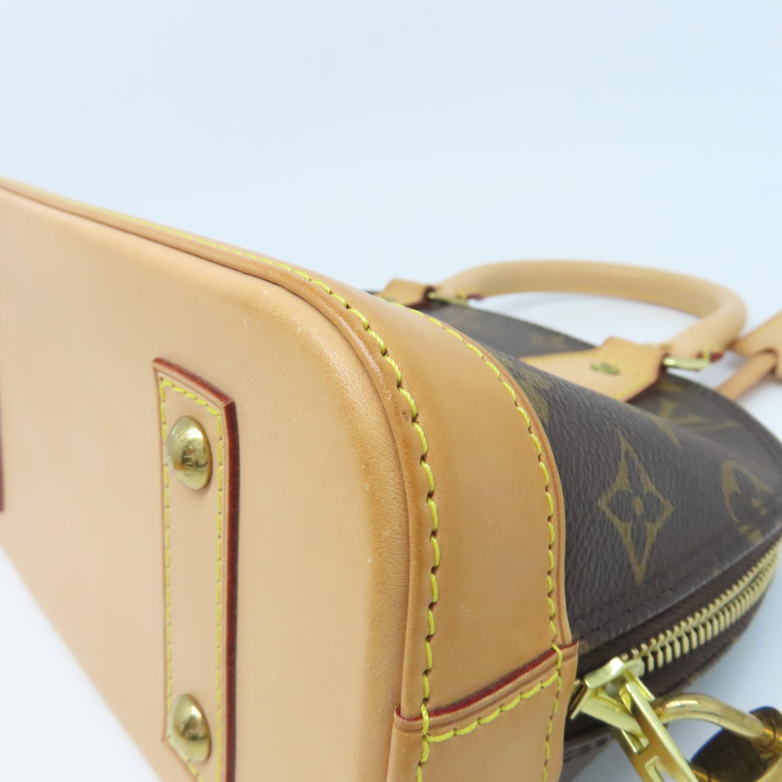 LOUIS VUITTON Monogram Alma BB金扣手挽肩背兩用袋啡色