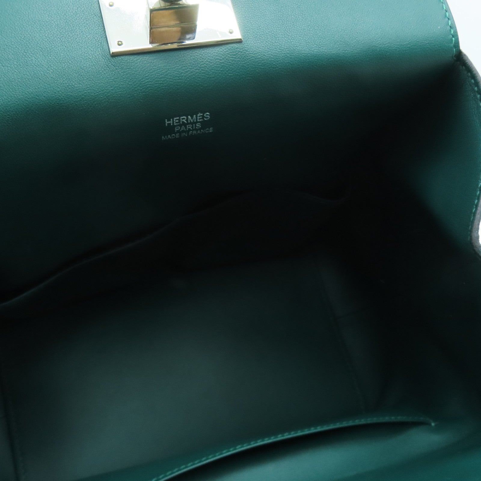 HERMES 【激減優惠】Evercolor皮革Toolbox 20 Shoulder Bag銀扣手挽肩背兩用袋藍色
