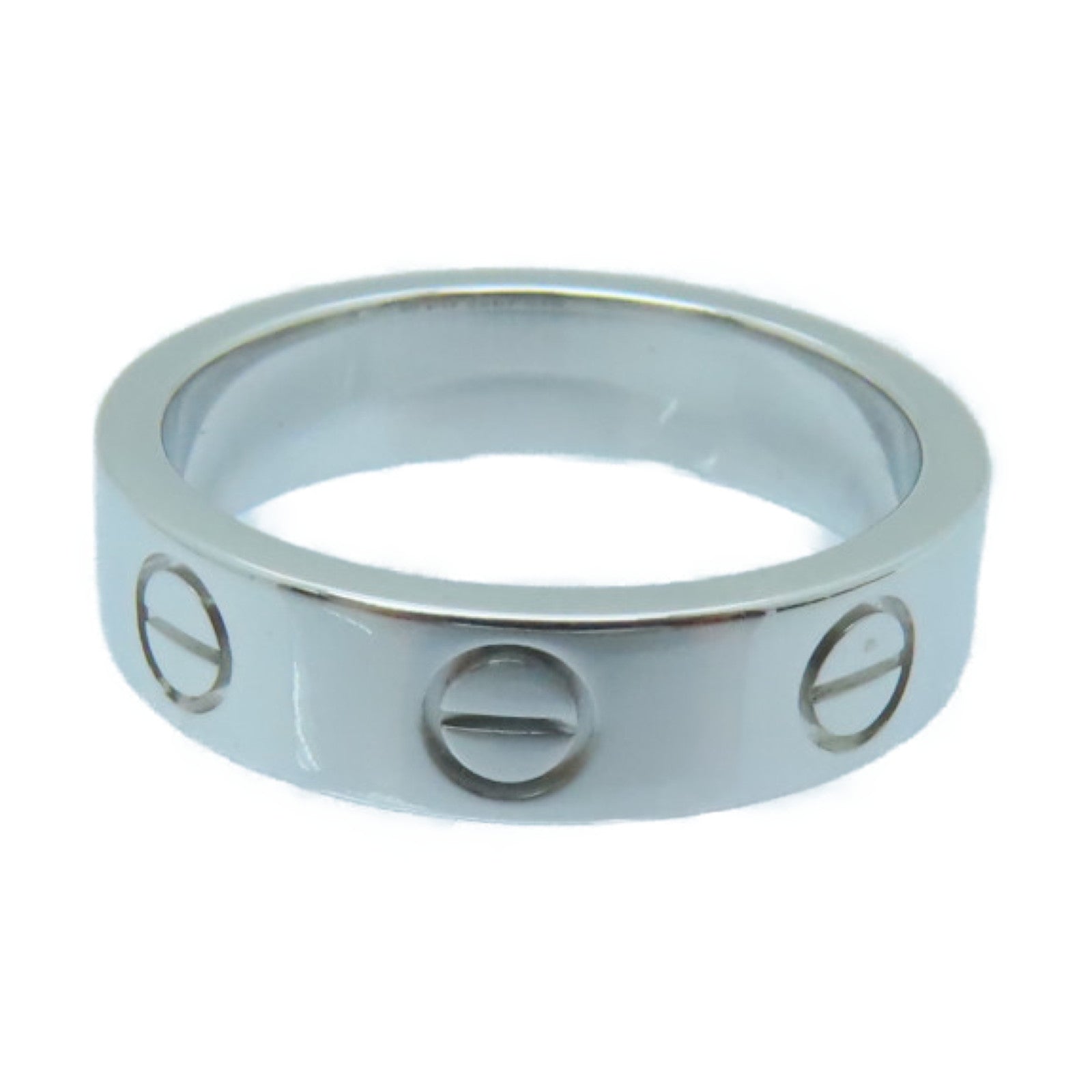 CARTIER 18K白金Love Ring One Dia戒指US#3/Cartier#44
