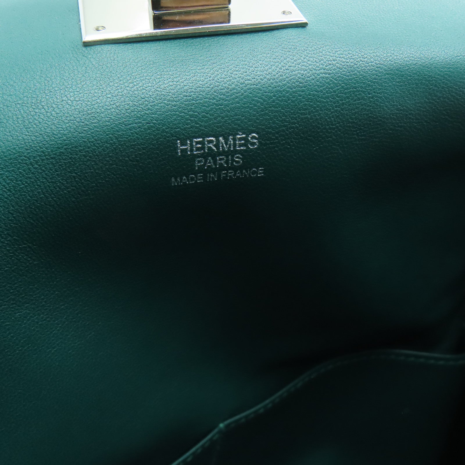 HERMES 【激減優惠】Evercolor皮革Toolbox 20 Shoulder Bag銀扣手挽肩背兩用袋藍色
