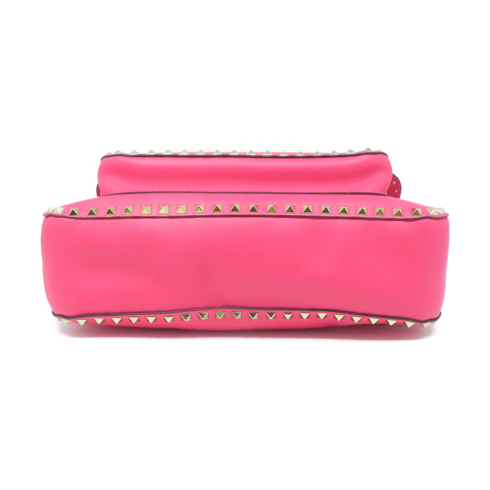 Valentino 牛皮皮革Shoulder Bag金扣肩背袋粉紅色
