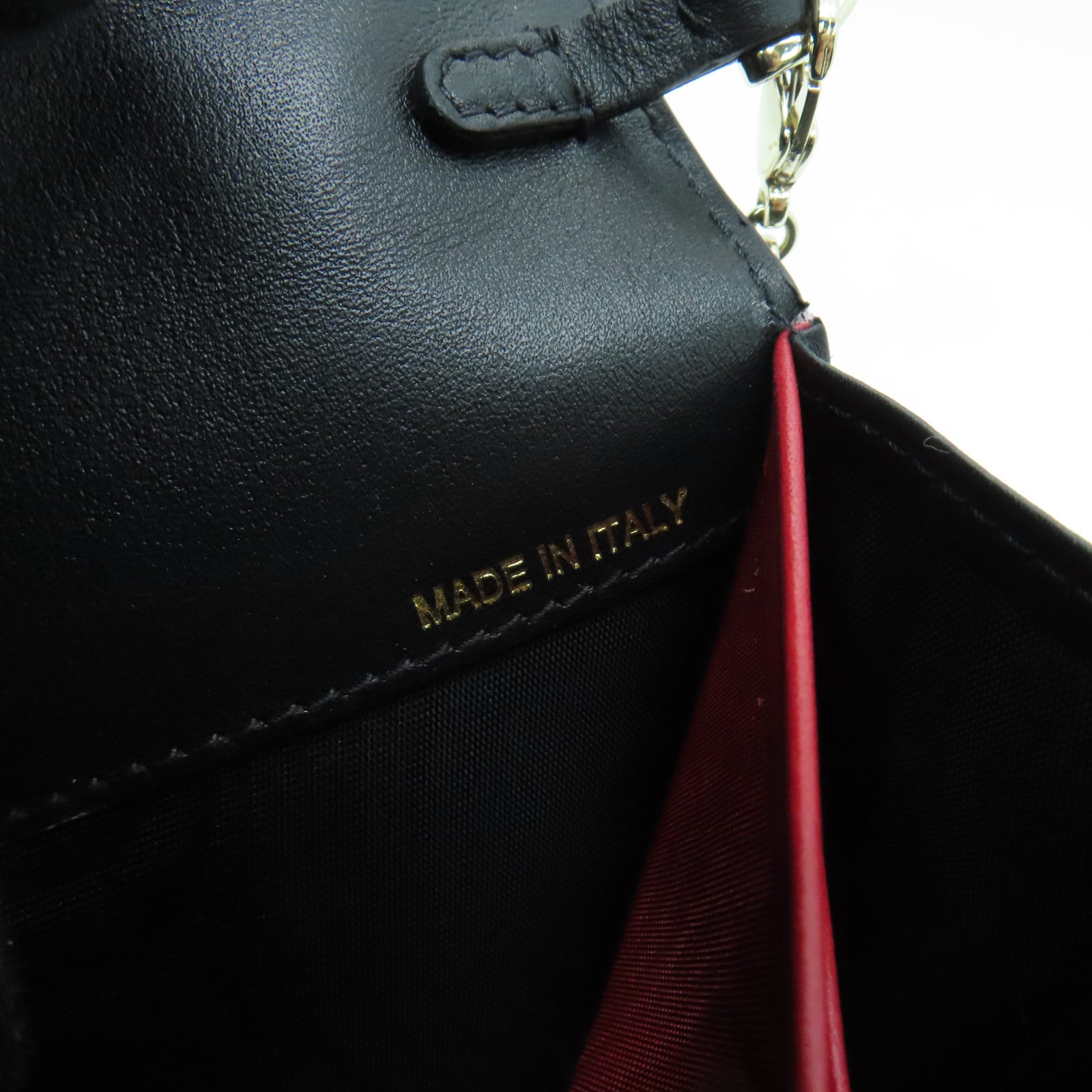 Valentino 牛皮皮革Rockstud Chain Shoulder Bag金扣鏈帶肩背袋黑色