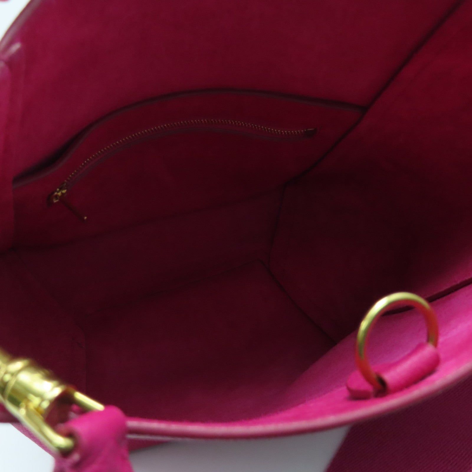CELINE 牛皮皮革Sangle Bucket Small金扣肩背袋粉紅色