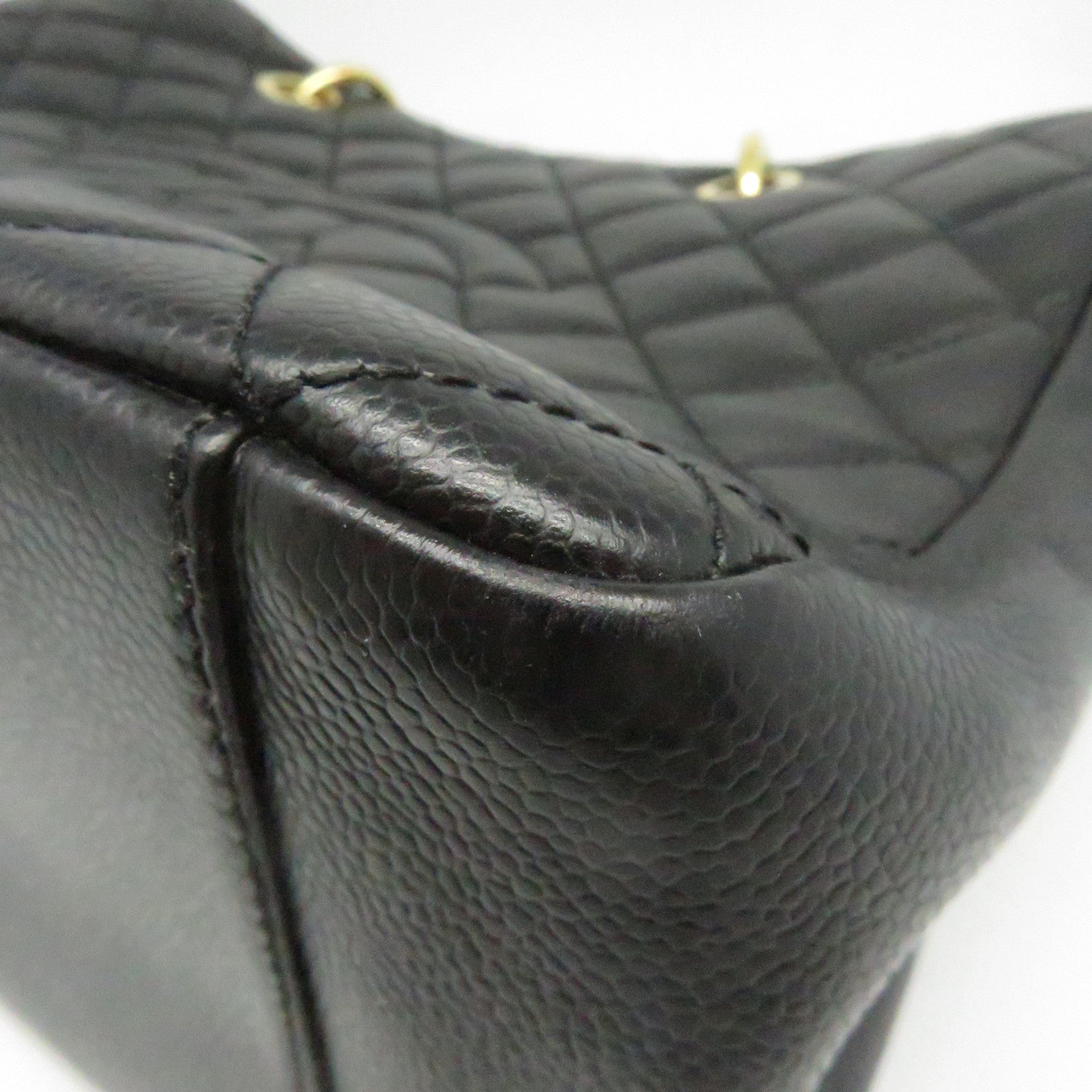 CHANEL Caviar皮革GST金扣鏈帶肩背袋黑色