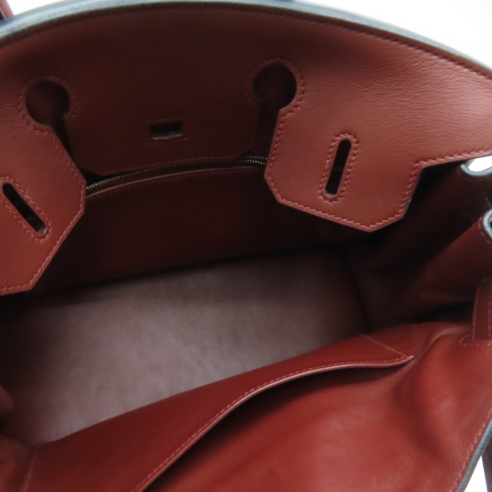 HERMES [Sharp Discount] Swift Leather Birkin 30 Silver Buckle Hand Bag Rough H/Brown