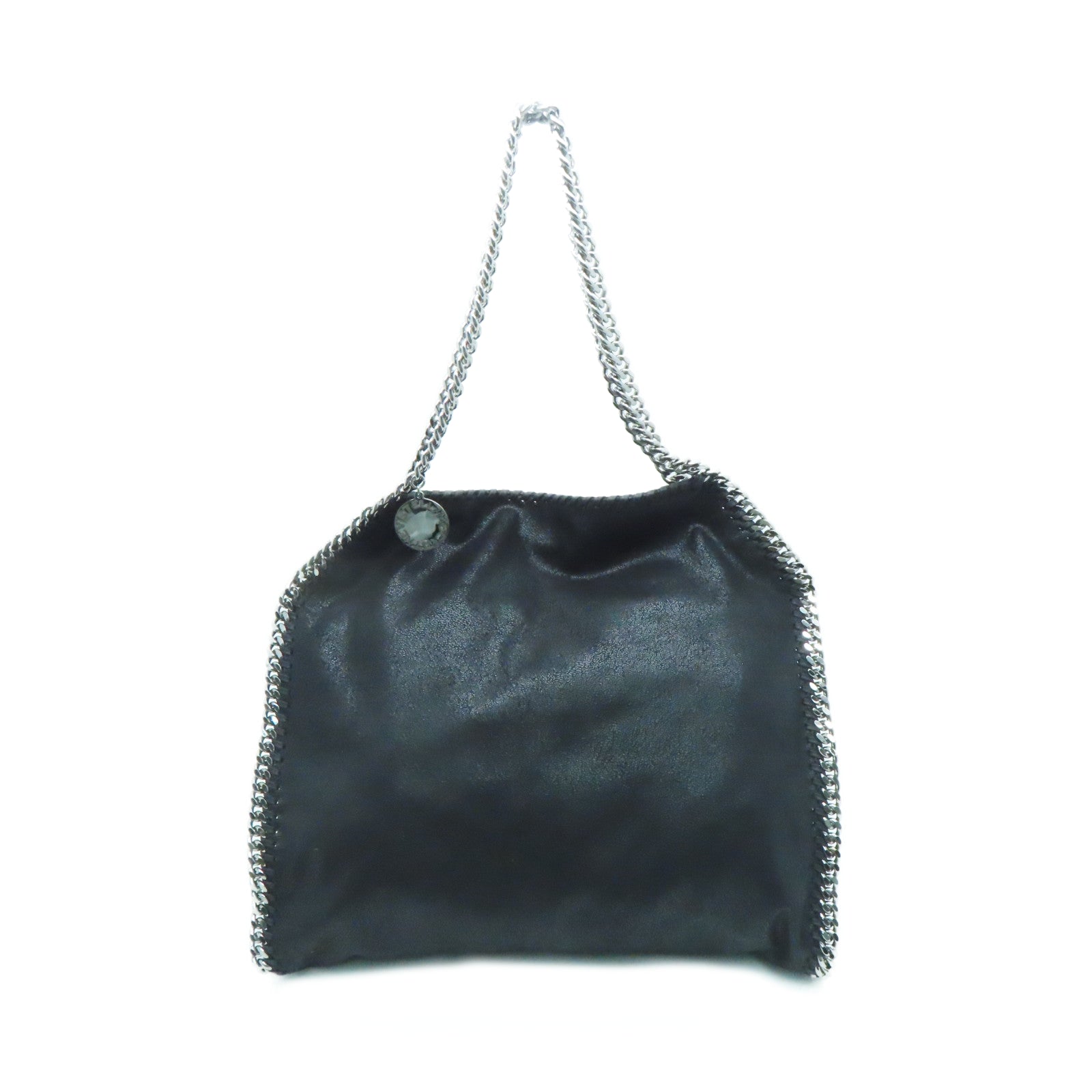 SELECTION 皮革Stella Mccartney Shoulder Bag银扣肩背袋黑色