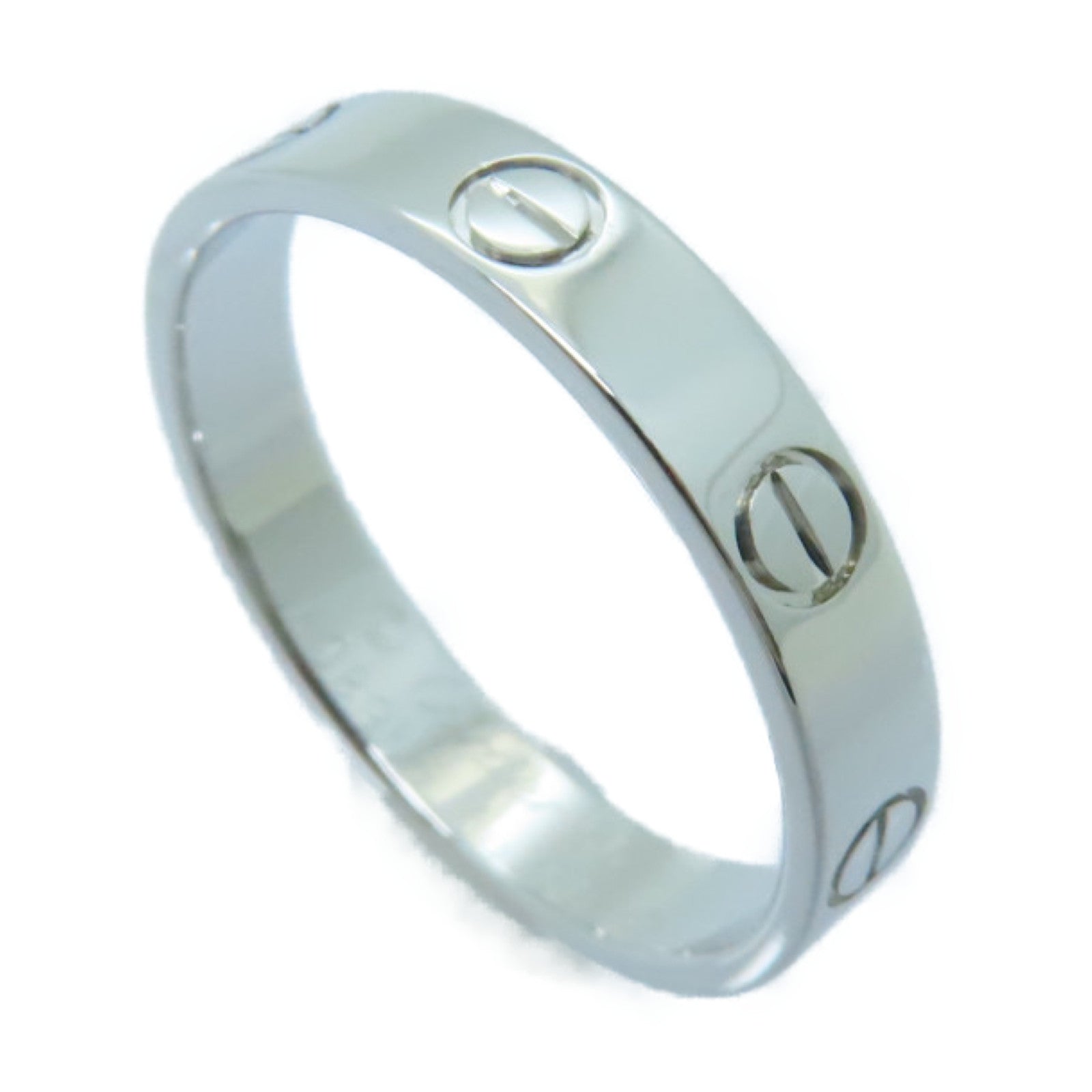CARTIER 18K白金Love Ring戒指US#7.5/Cartier#56