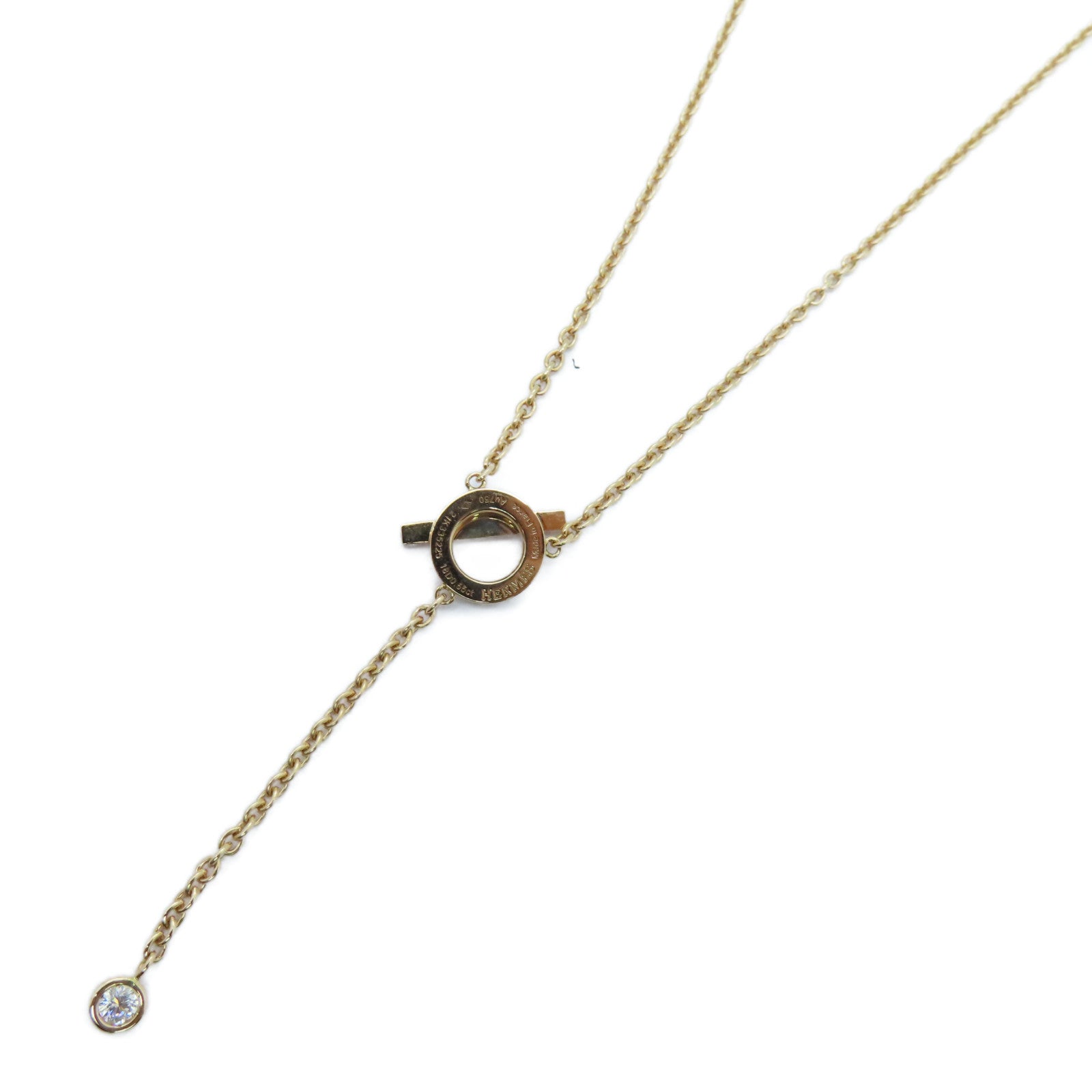 HERMES 【激减优惠】18K玫瑰金Diamond Necklace 0.55ct钻石项链