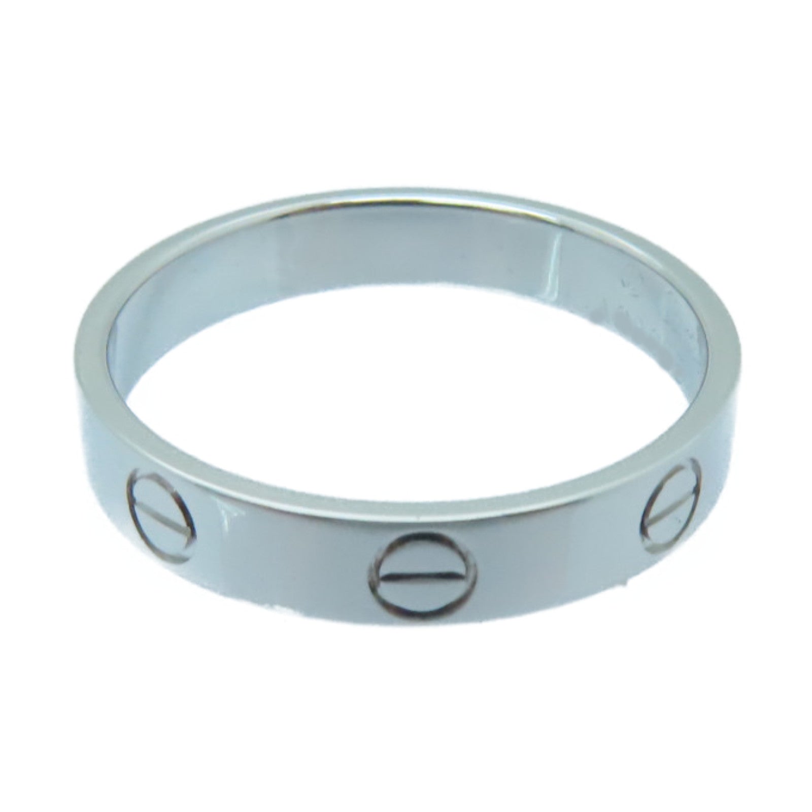 CARTIER 18K白金Love Ring戒指US#7.5/Cartier#56