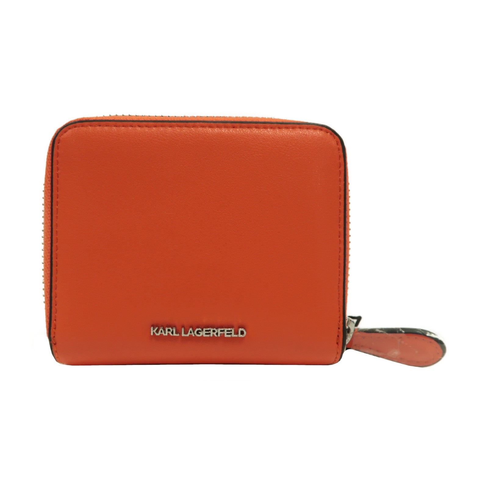 KARL LAGERFELD 牛皮皮革Wallet銀扣錢包紅色