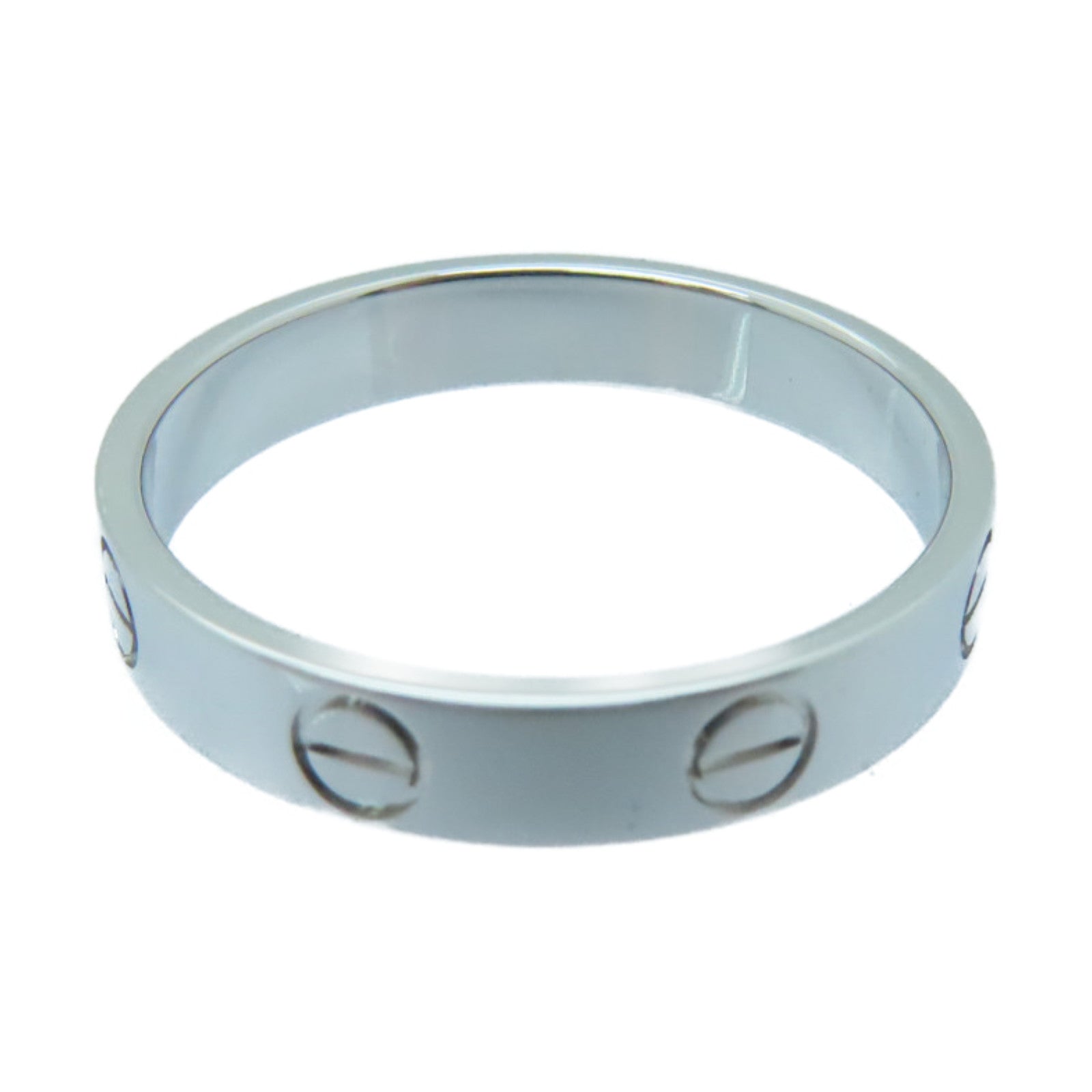CARTIER 18K白金Love Ring戒指US#7.5/Cartier#56