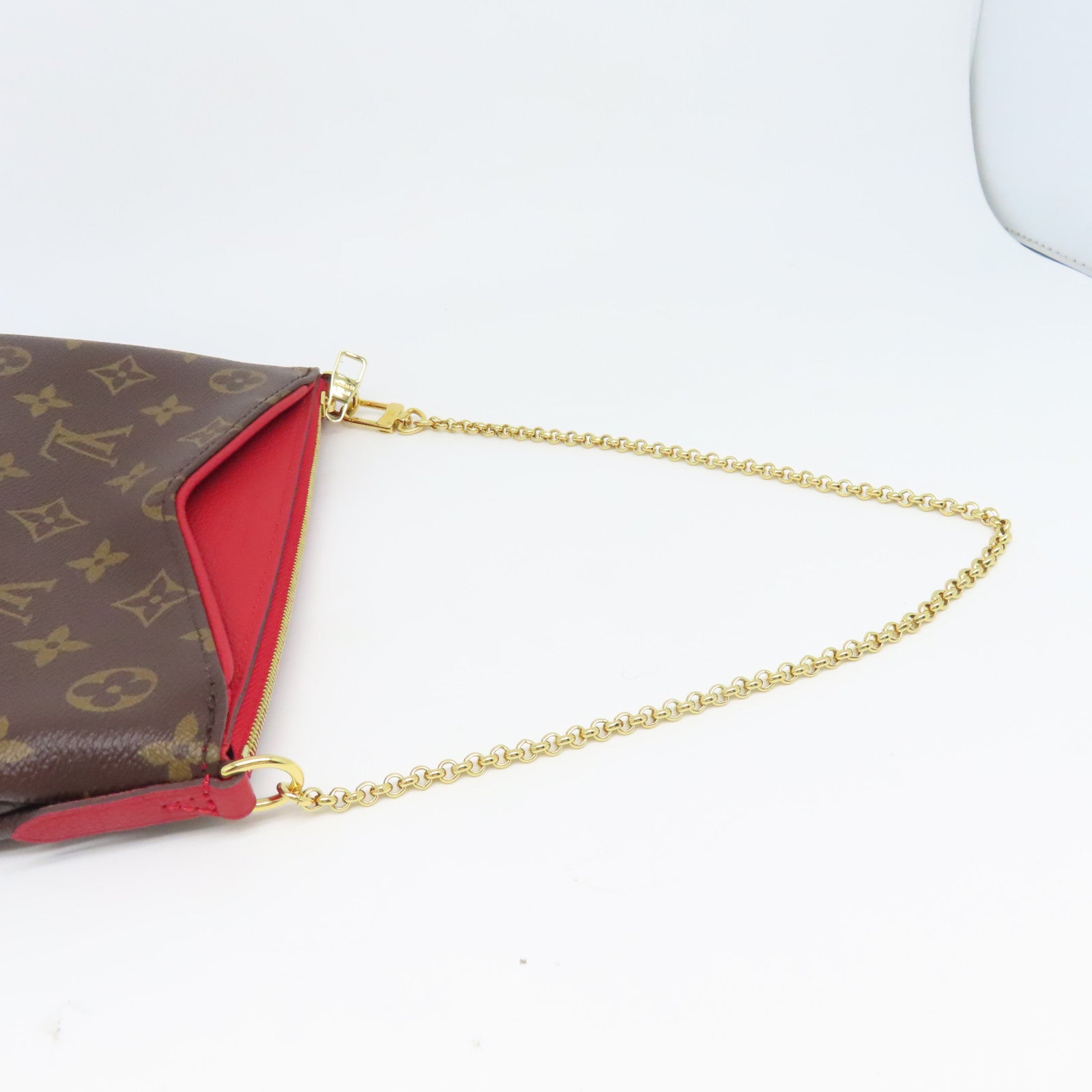 LOUIS VUITTON Monogram Pallas Clutch金扣手挽肩背兩用袋啡色