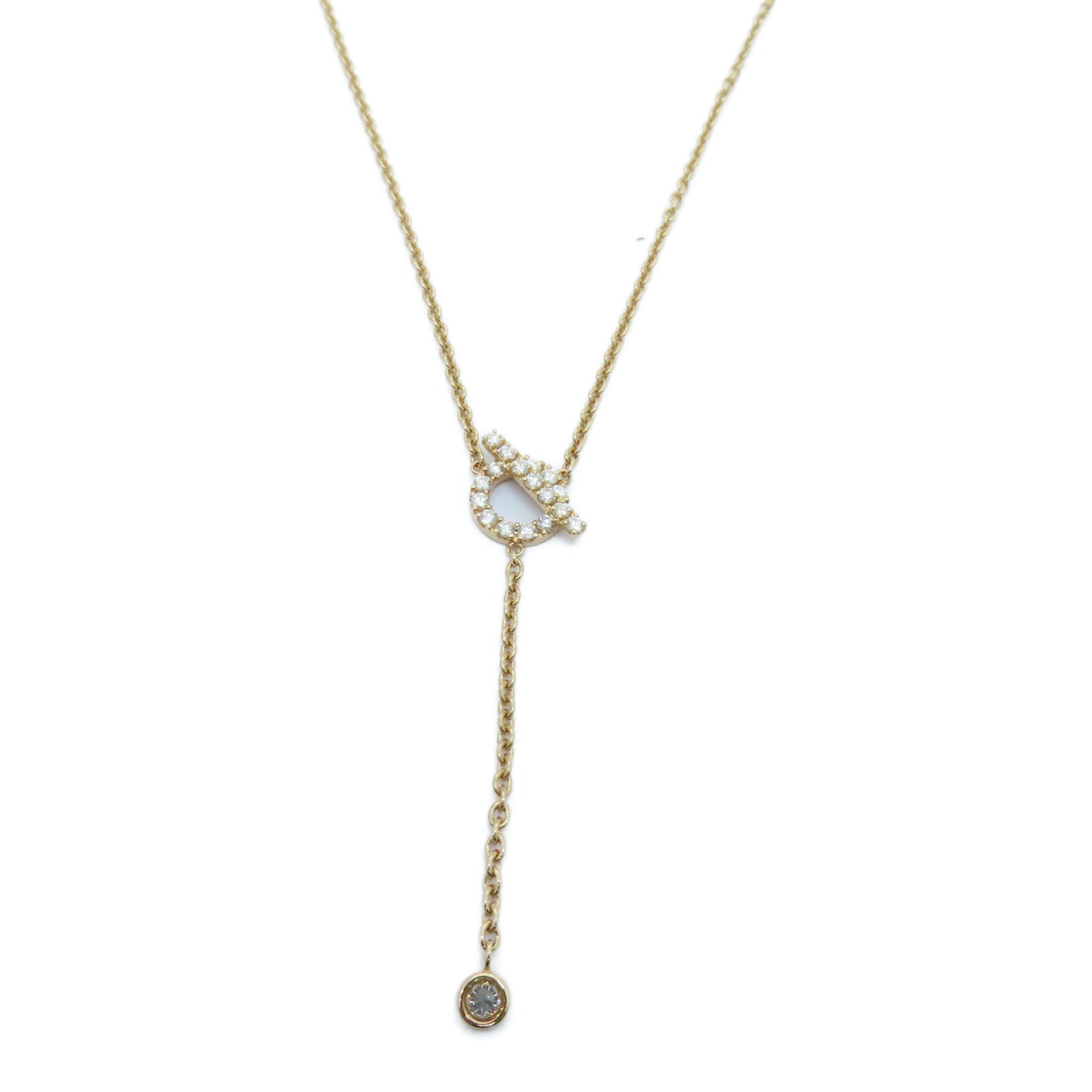 HERMES 【激减优惠】18K玫瑰金Diamond Necklace 0.55ct钻石项链