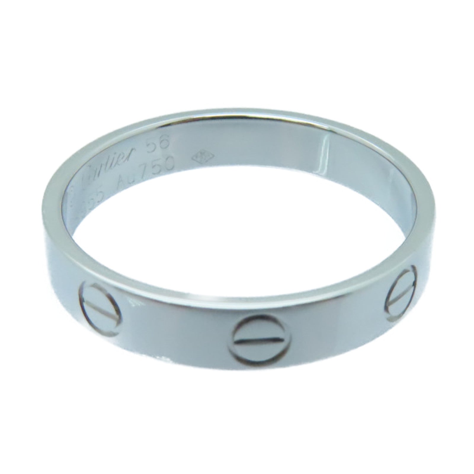 CARTIER 18K白金Love Ring戒指US#7.5/Cartier#56