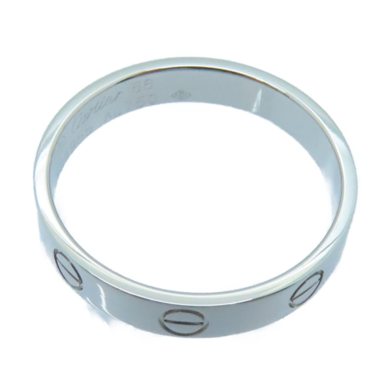 CARTIER 18K白金Love Ring戒指US#7.5/Cartier#56