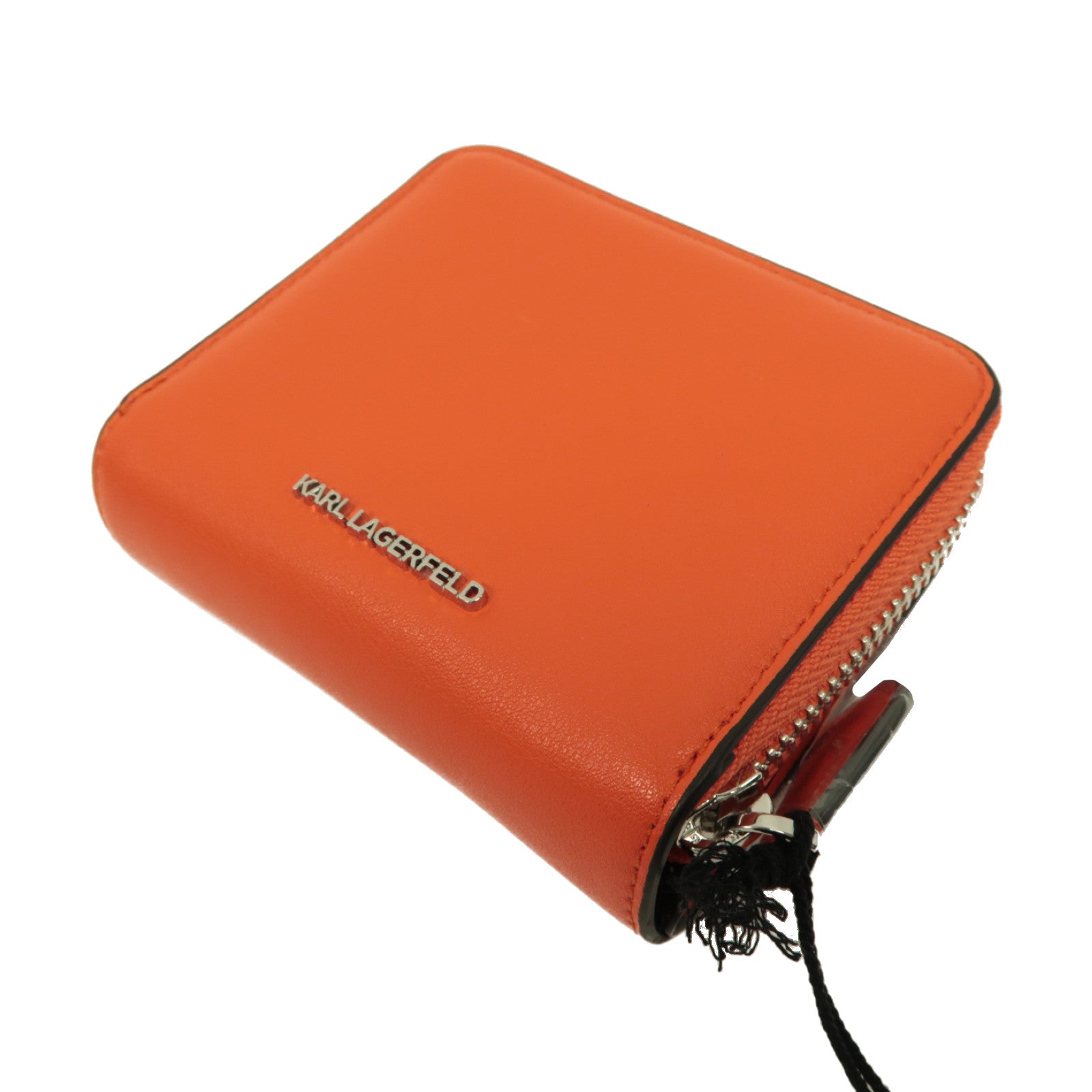 KARL LAGERFELD 牛皮皮革Wallet銀扣錢包紅色