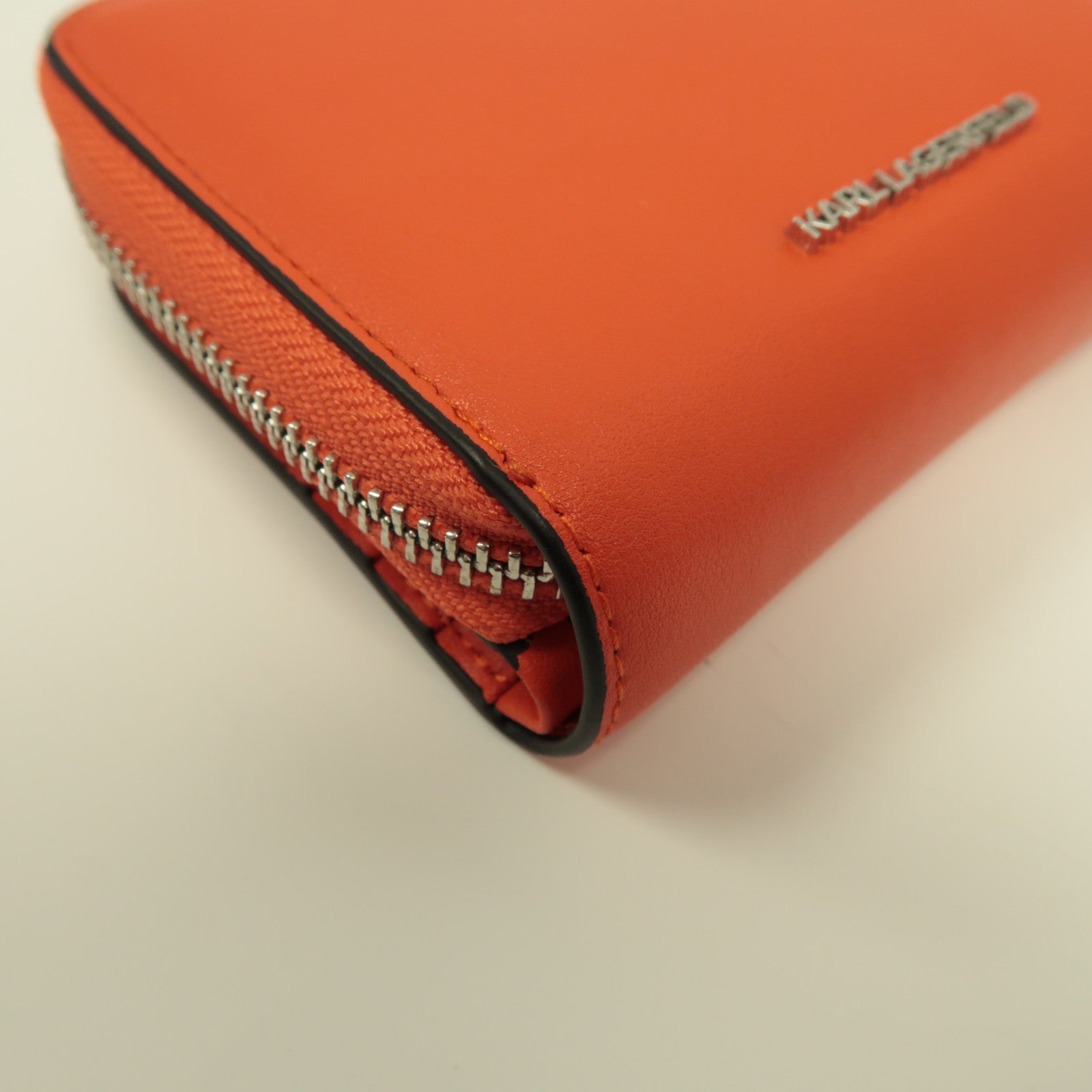 KARL LAGERFELD 牛皮皮革Wallet銀扣錢包紅色