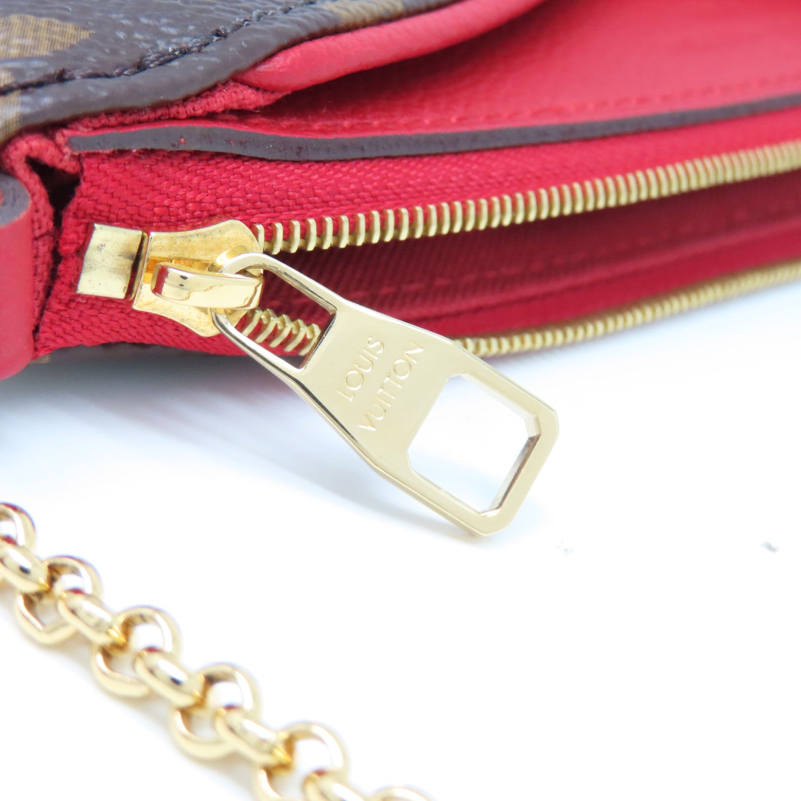 LOUIS VUITTON Monogram Pallas Clutch金扣手挽肩背兩用袋啡色