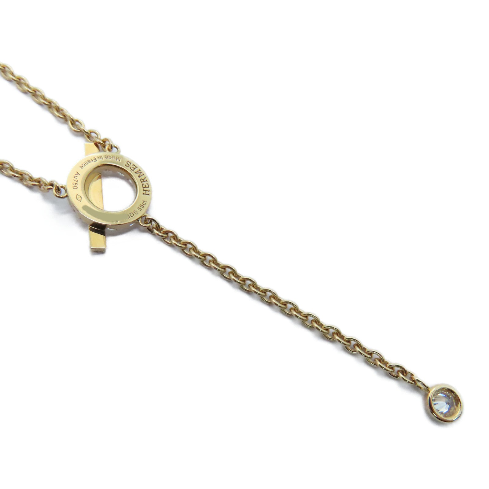 HERMES 【激减优惠】18K玫瑰金Diamond Necklace 0.55ct钻石项链