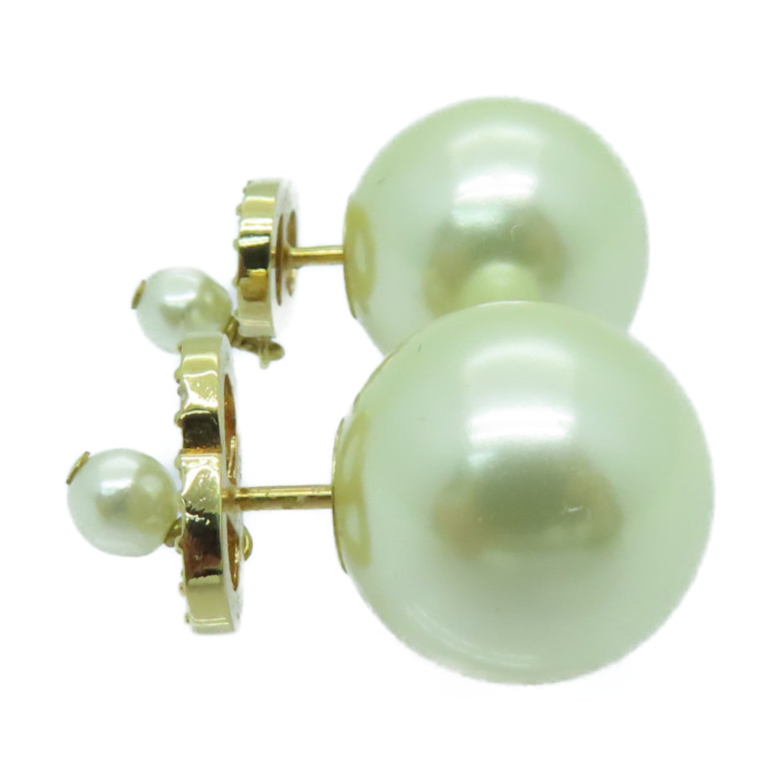Dior PVC/金屬Earrings耳環金色/白色