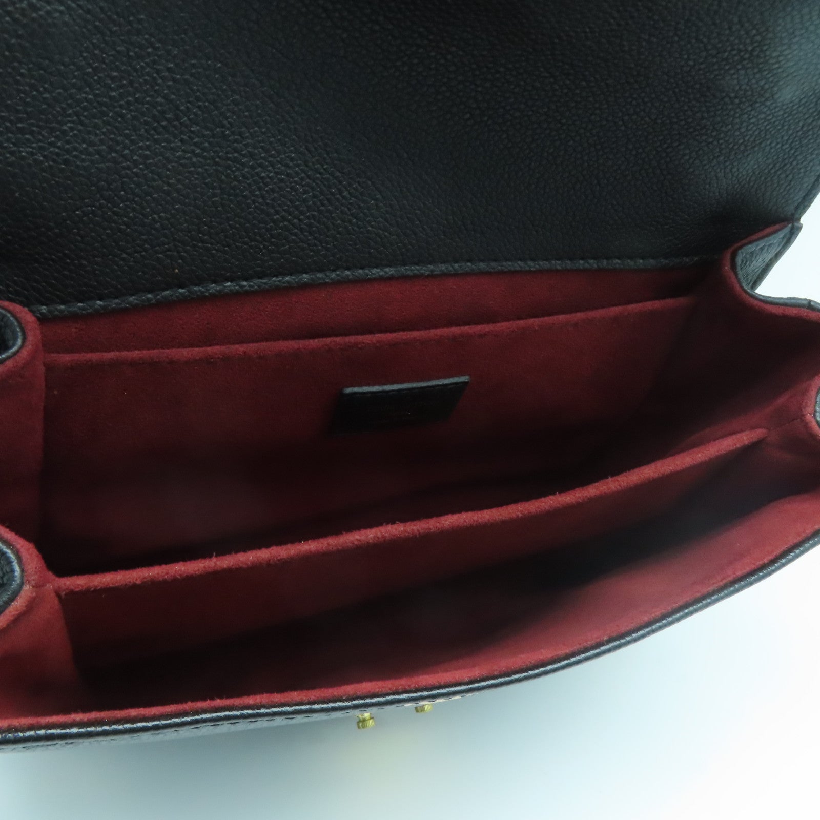 LOUIS VUITTON Monogram Empreinte Pochette Metis金扣手挽肩背兩用袋黑色