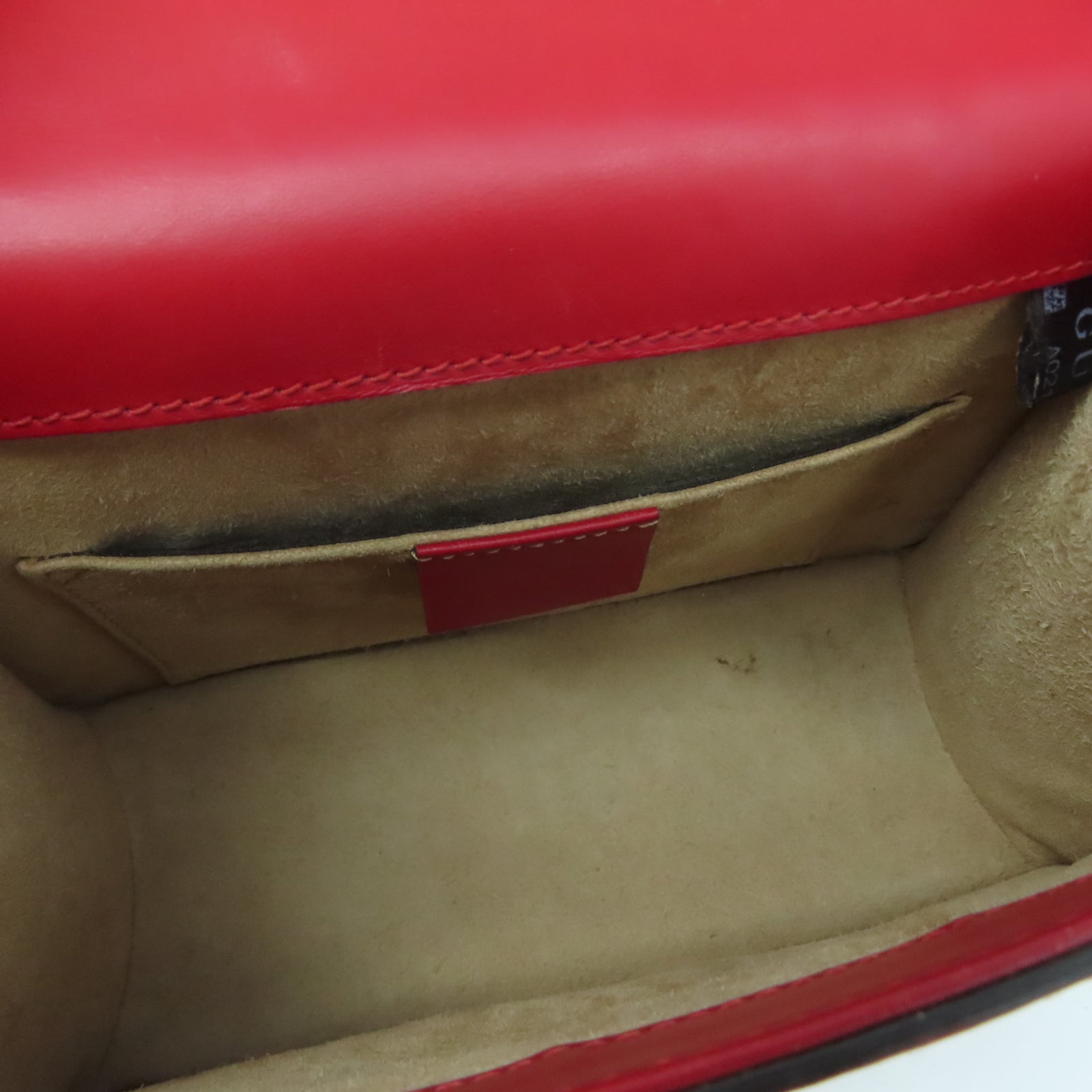 GUCCI 皮革Sylvie Mini Bag金扣手挽肩背兩用袋紅色