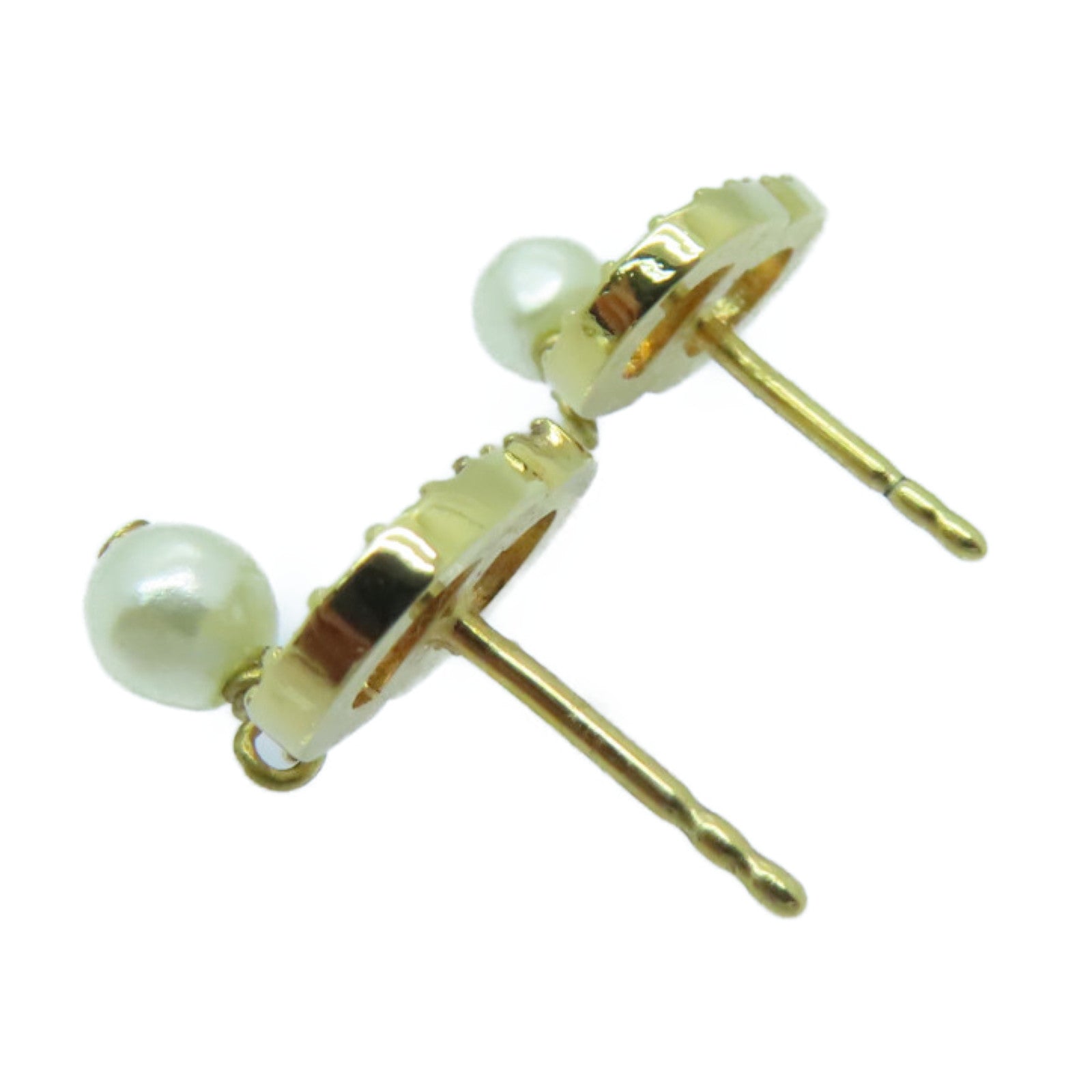 Dior PVC/金屬Earrings耳環金色/白色