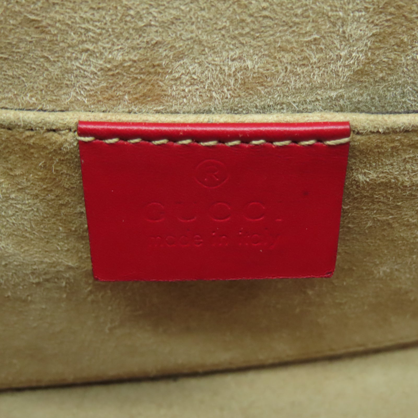 GUCCI 皮革Sylvie Mini Bag金扣手挽肩背兩用袋紅色