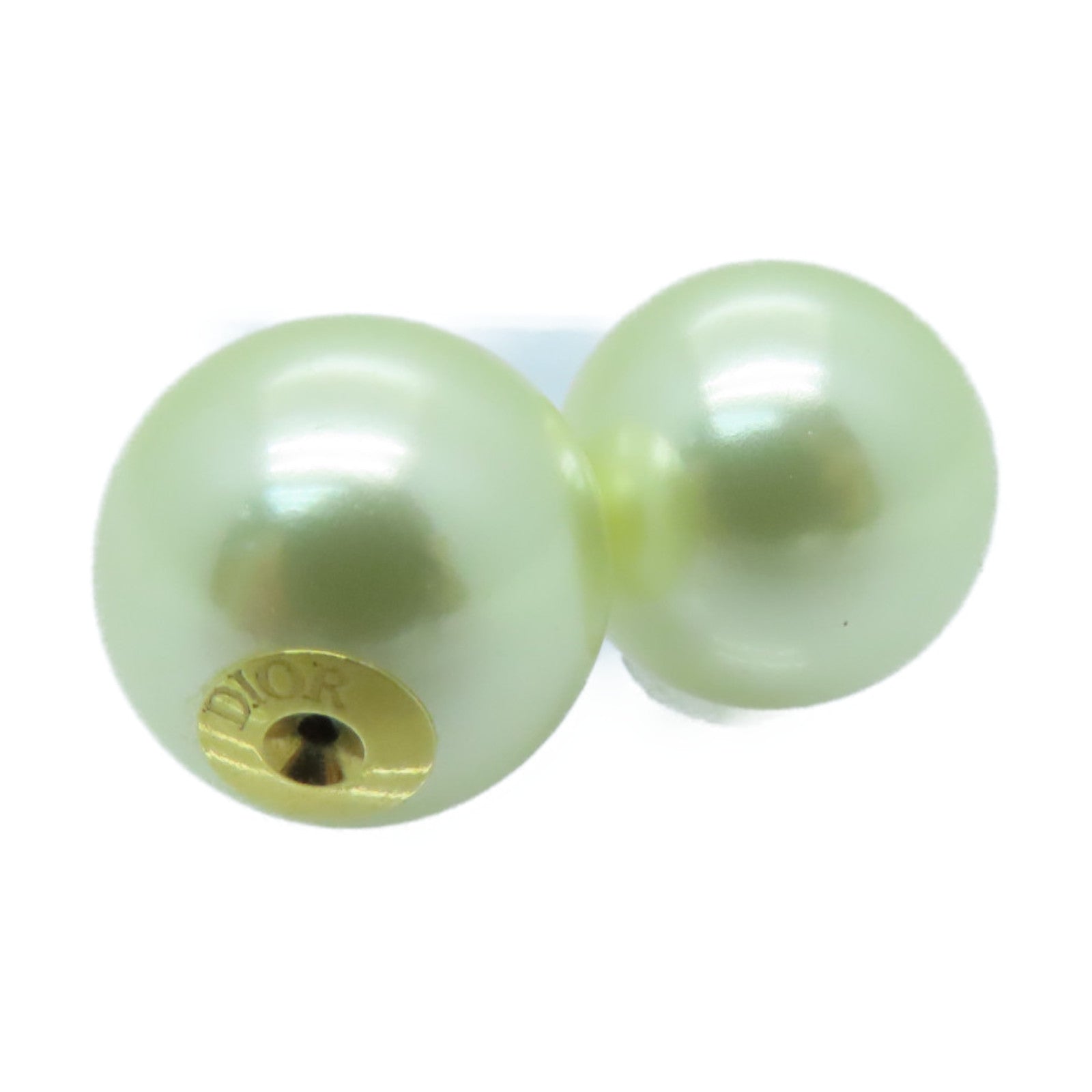 Dior PVC/金屬Earrings耳環金色/白色