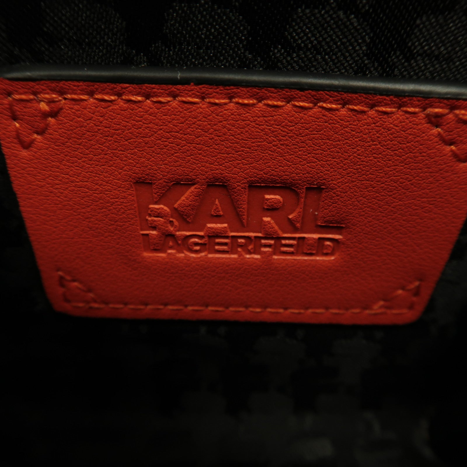 KARL LAGERFELD 牛皮皮革Wallet銀扣錢包紅色
