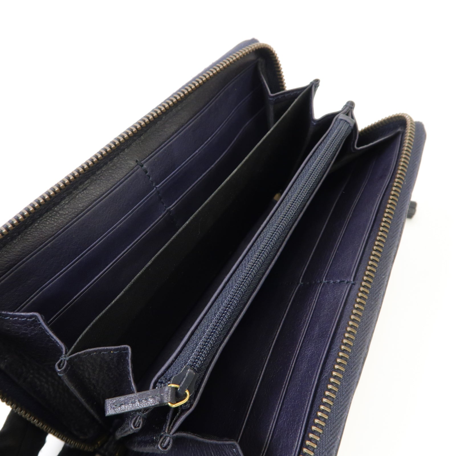 GUCCI 帆布Long Wallet金扣長錢包藍色米色