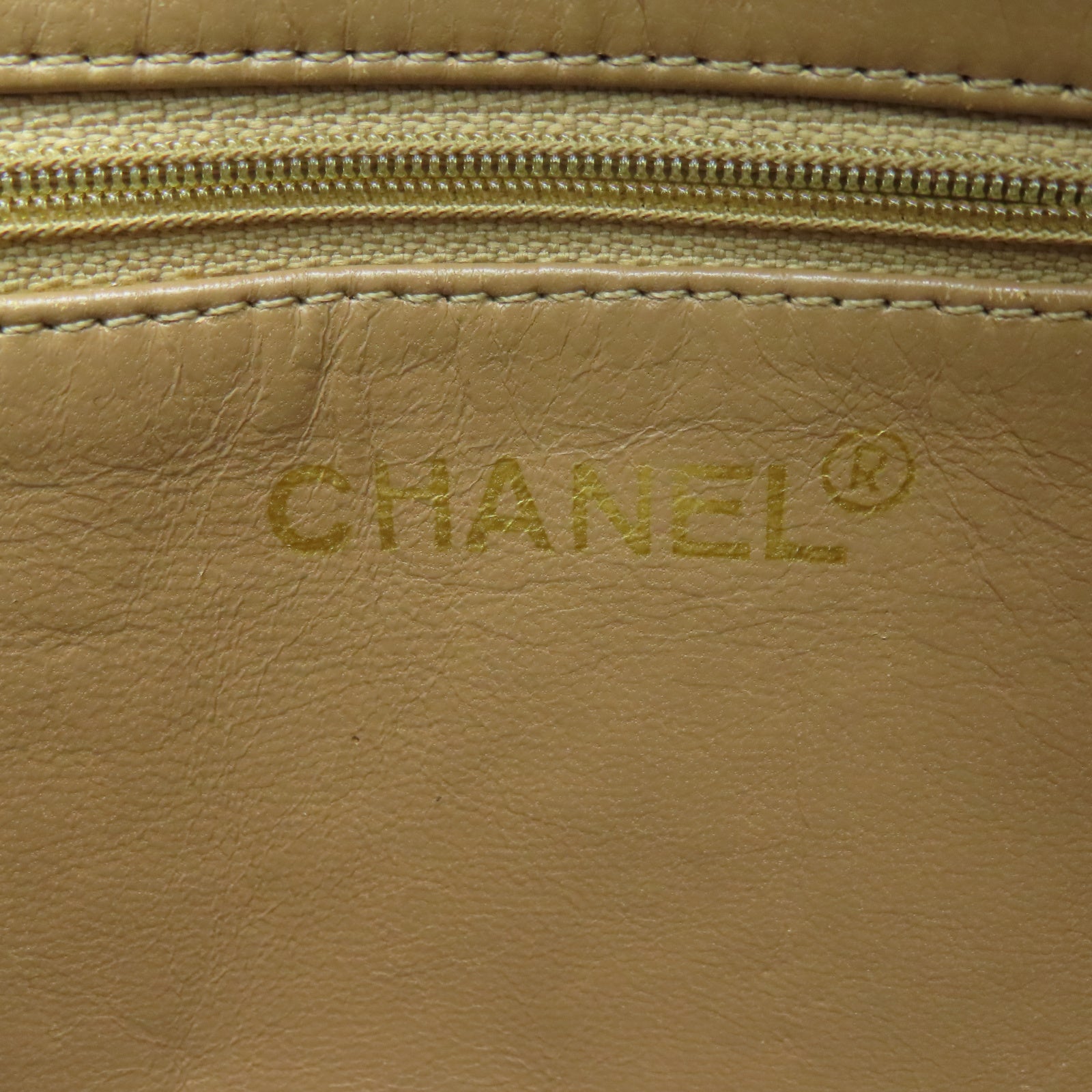 CHANEL Rhombus Sheepskin Leather Vintage Chain Tote Gold Buckle Chain Belt Shoulder Bag Brown