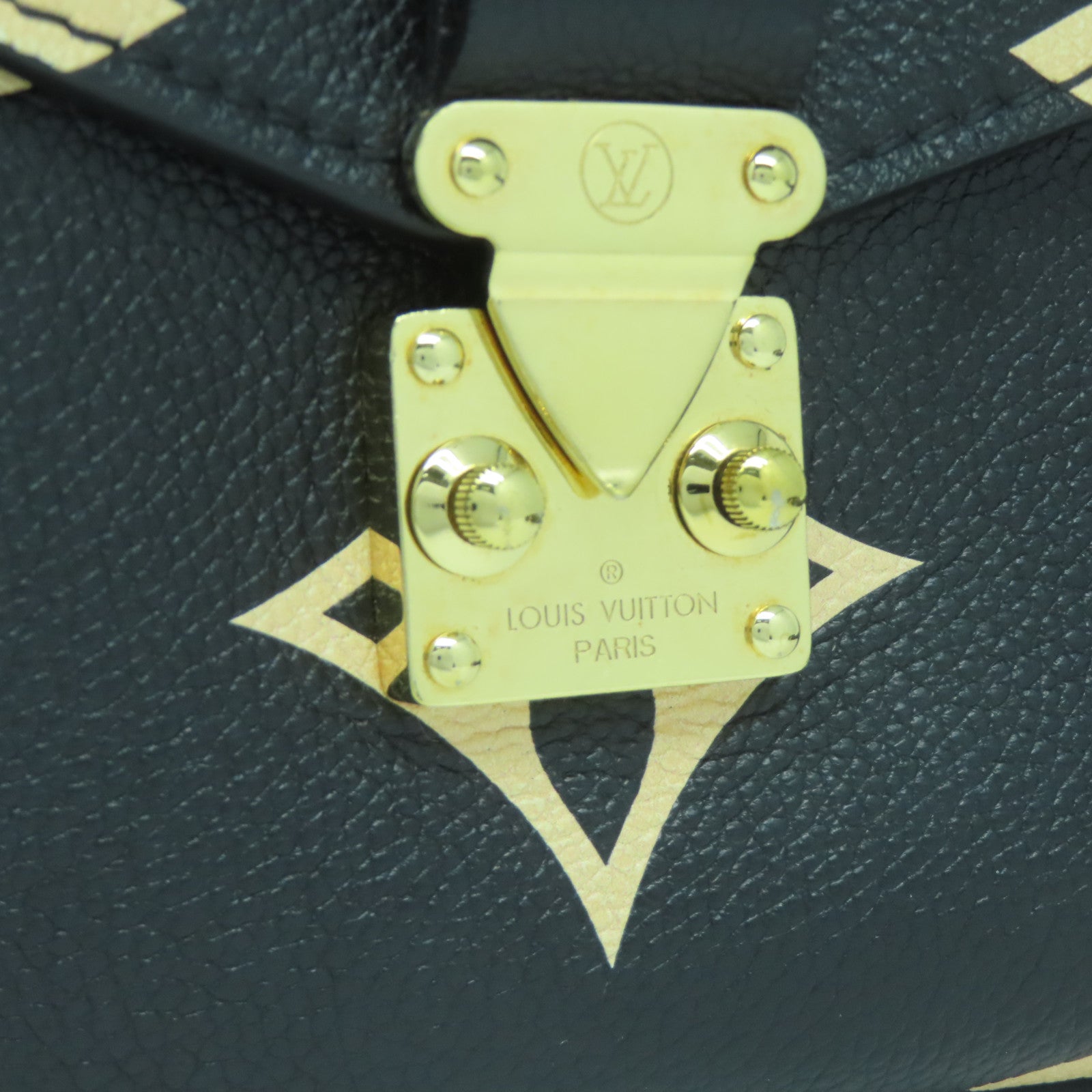 LOUIS VUITTON Monogram Empreinte Pochette Metis金扣手挽肩背兩用袋黑色