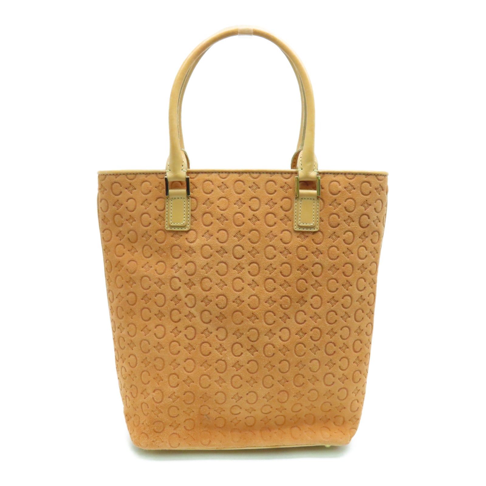 CELINE 麂皮皮革/牛皮皮革Hand Bag金扣手挽袋橙色