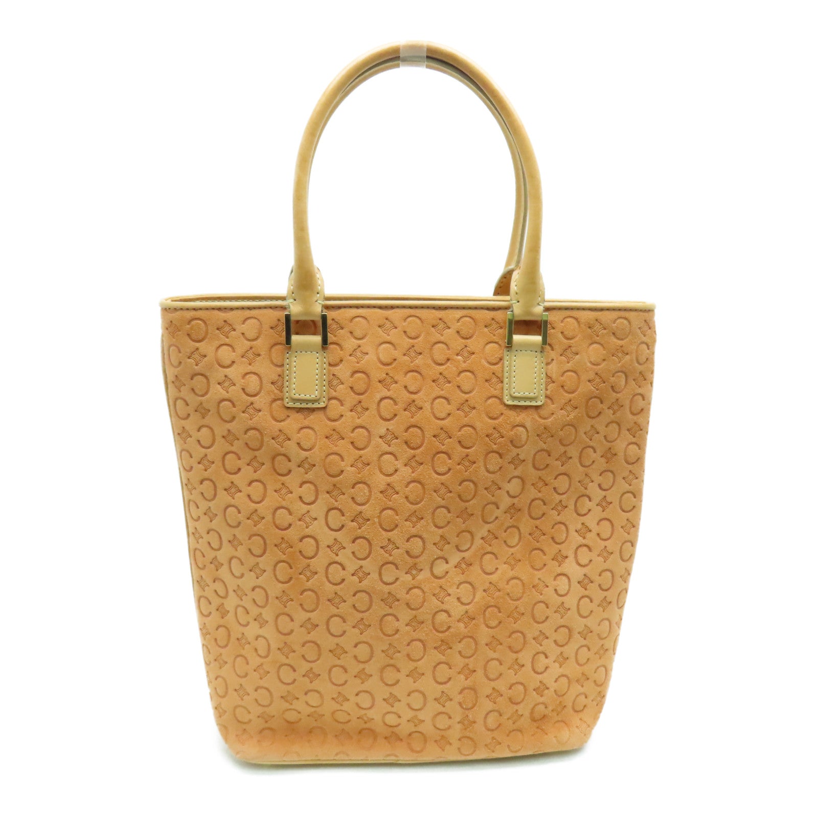 CELINE 麂皮皮革/牛皮皮革Hand Bag金扣手挽袋橙色