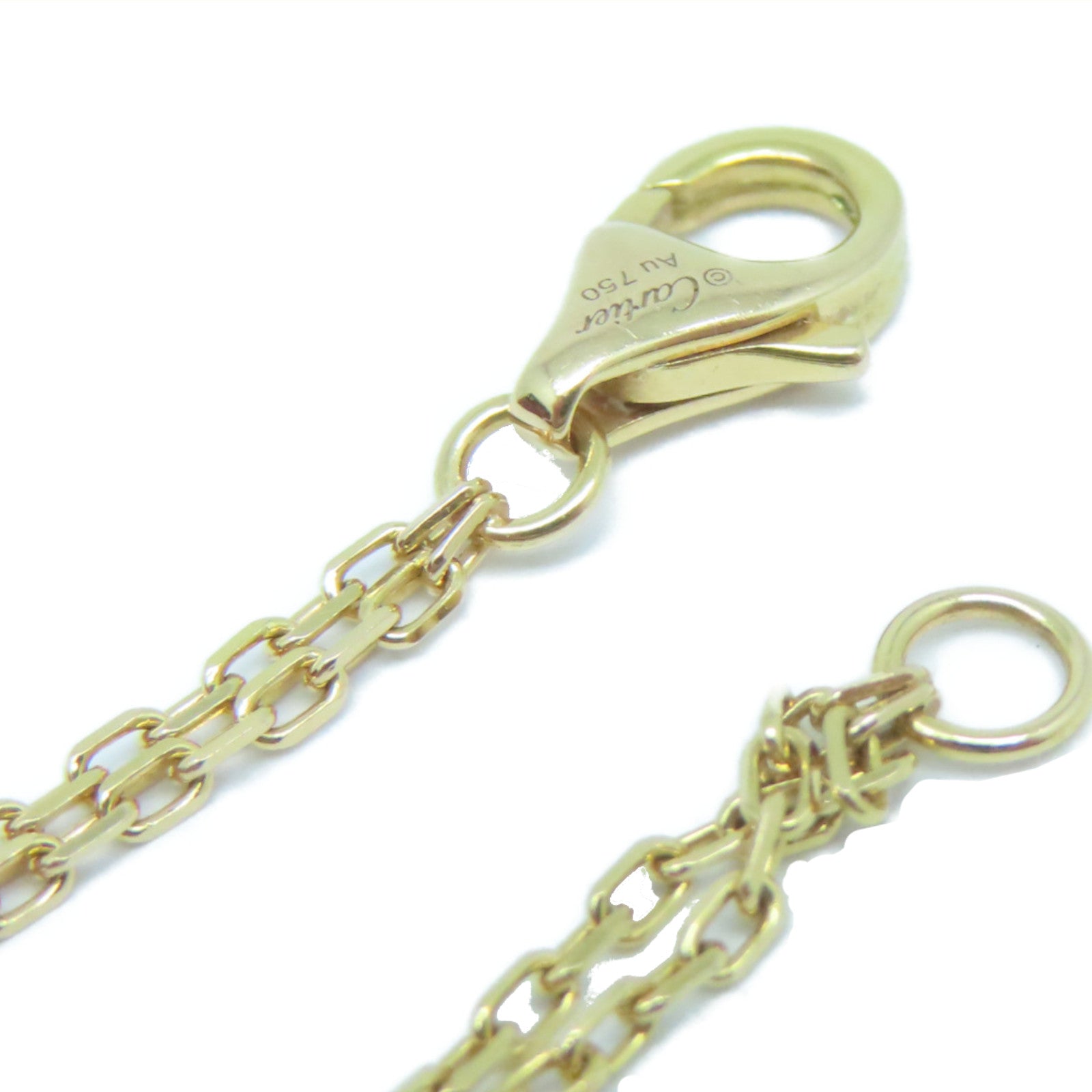 CARTIER 18K黃金Love Bracelet 2 diamonds手鏈金色 #16.25cm