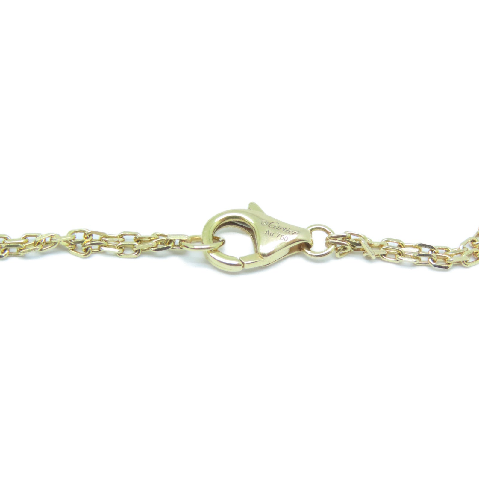 CARTIER 18K黃金Love Bracelet 2 diamonds手鏈金色 #16.25cm