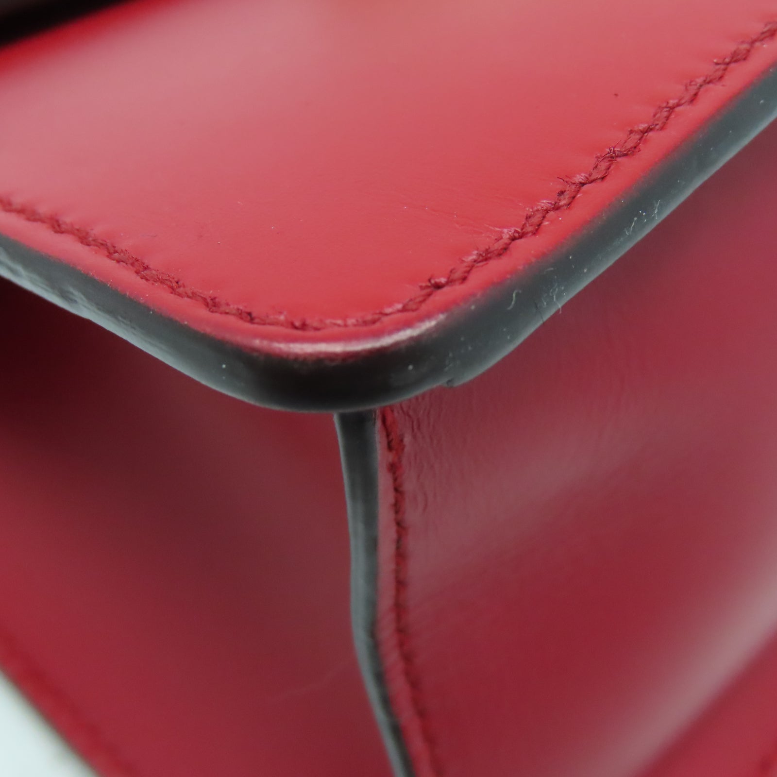 GUCCI 皮革Sylvie Mini Bag金扣手挽肩背兩用袋紅色