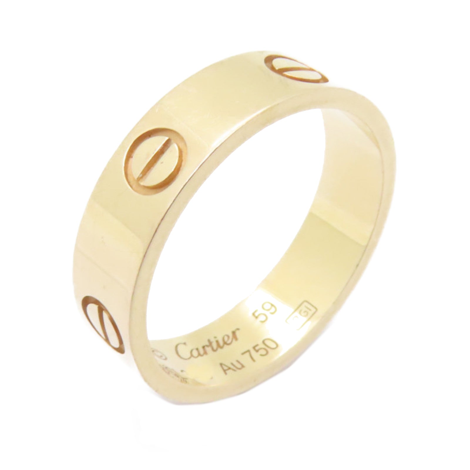 CARTIER 18K玫瑰金Love Ring戒指#US 8.75/Cartier#59