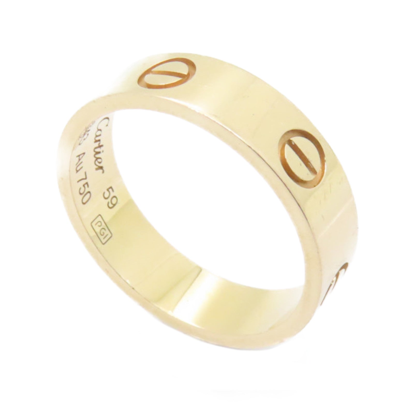 CARTIER 18K玫瑰金Love Ring戒指#US 8.75/Cartier#59