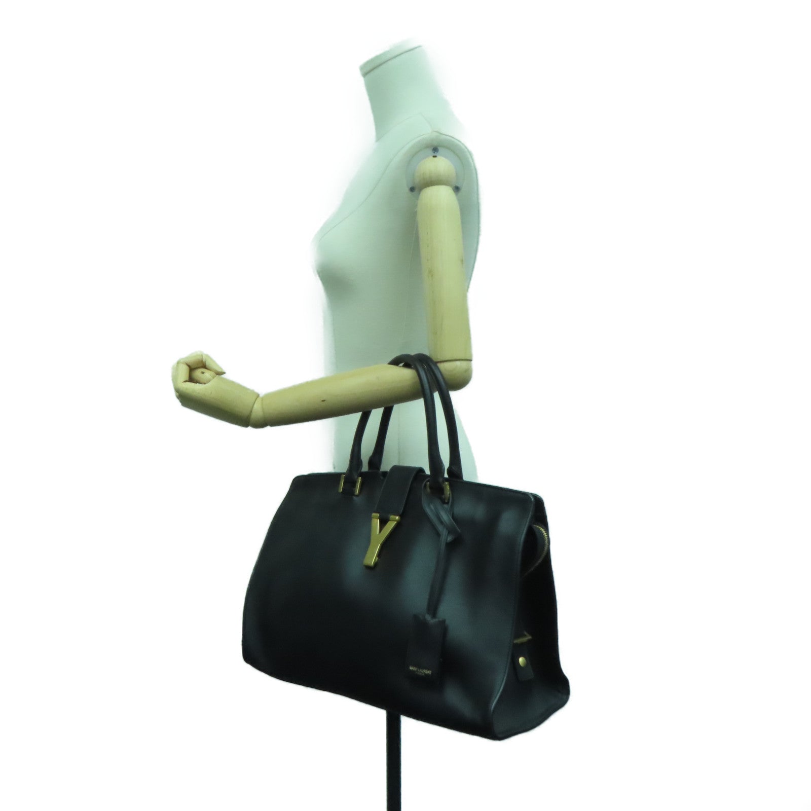 SAINT LAURENT 【激減優惠】牛皮皮革Hand Bag手挽袋黑色